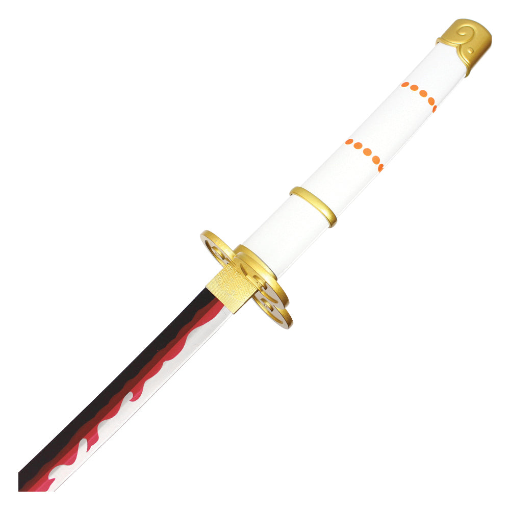 One Piece - Kouzuki Oden's White "Ame No Habakiri" Sword Replica | Collectible Display Steel Katana