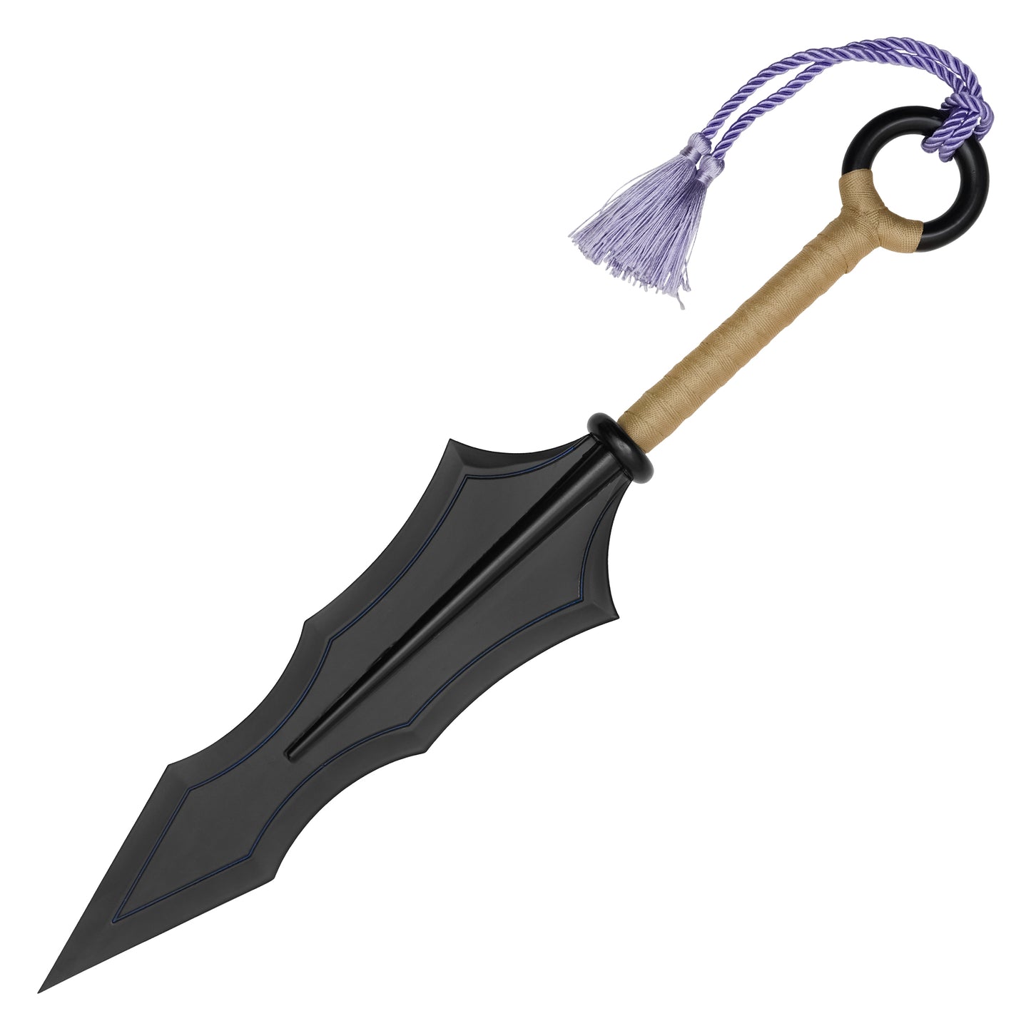 Black Kunai Blade Replica | Collectible Steel Fantasy Kunai