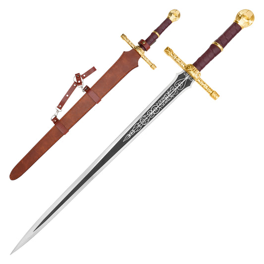 Elden Ring - Lordsworn’s Straight Sword Replica | Collectible Display Steel Sword