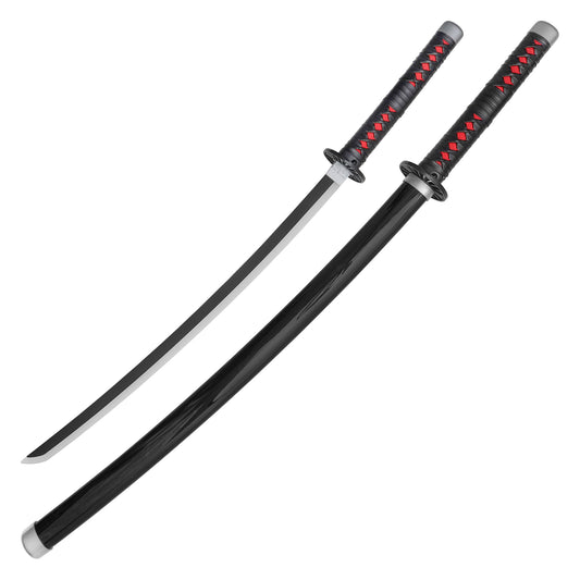 Demon Slayer - Tanjiro Kamado’s Black Nichirin Katana Replica | Glowing LED Cosplay Sword