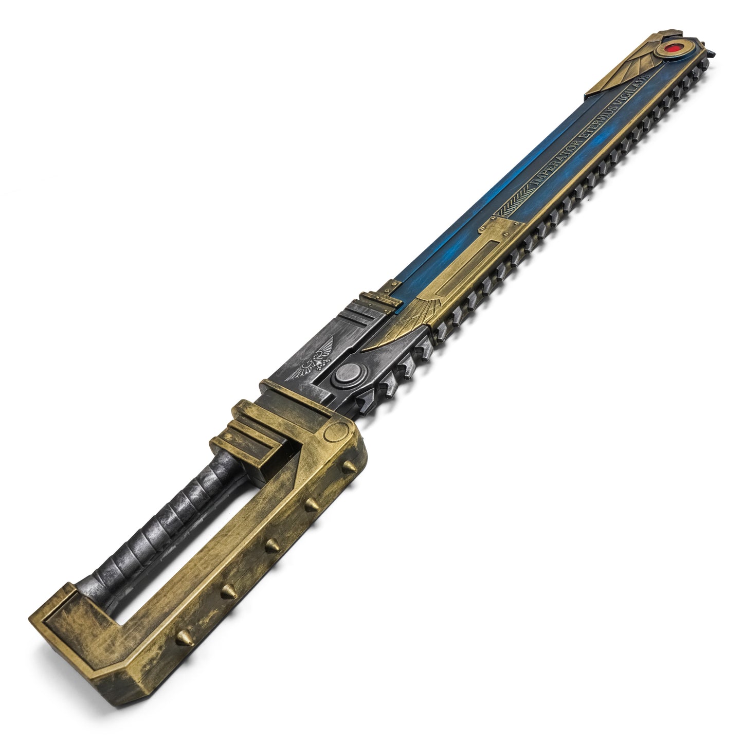 Warhammer 40K: Space Marine 2 – Mark XI Hell’s Teeth Chainsword Replica | Collectible Foam Chainsword