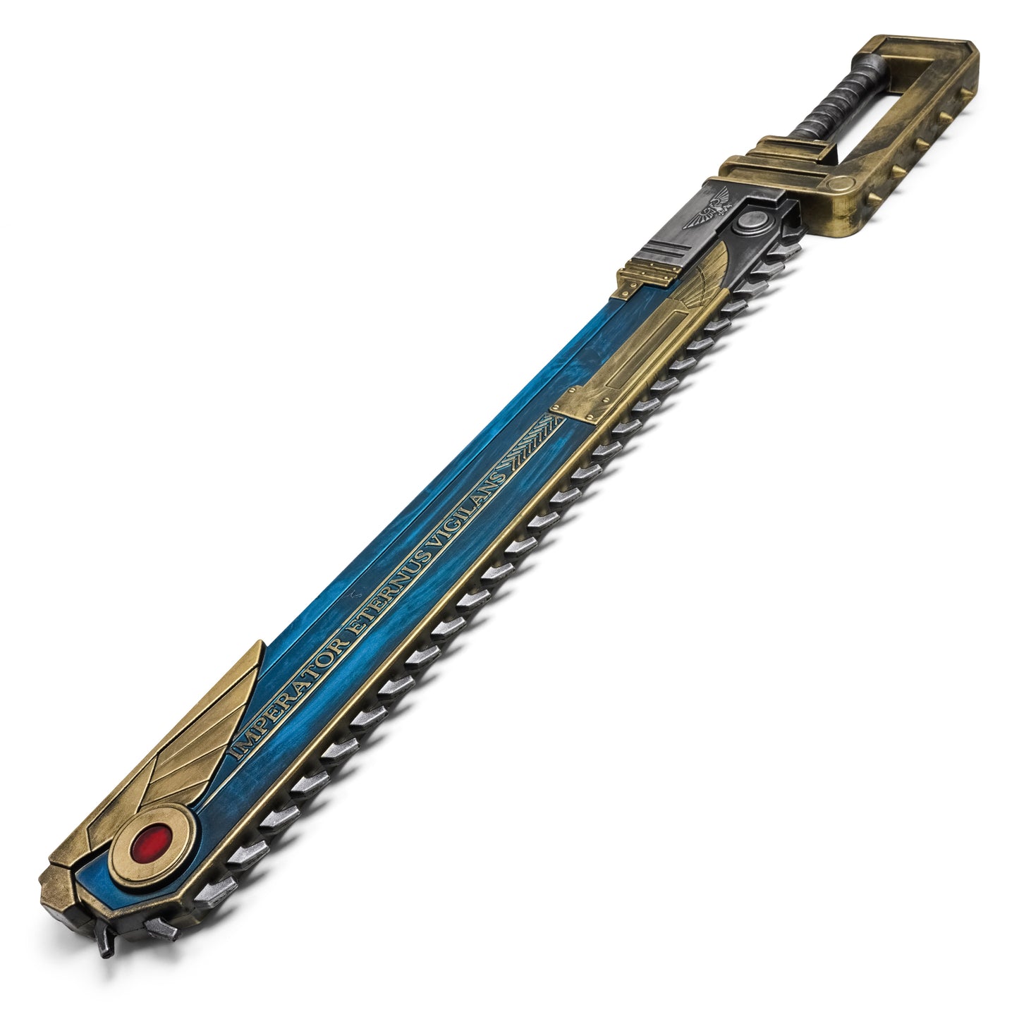 Warhammer 40K: Space Marine 2 – Mark XI Hell’s Teeth Chainsword Replica | Collectible Foam Chainsword