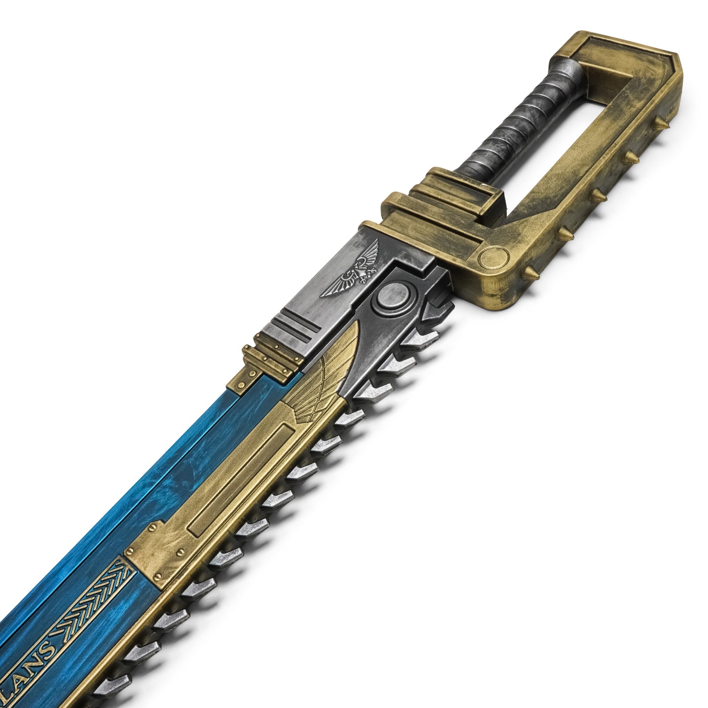 Warhammer 40K: Space Marine 2 – Mark XI Hell’s Teeth Chainsword Replica | Collectible Foam Chainsword
