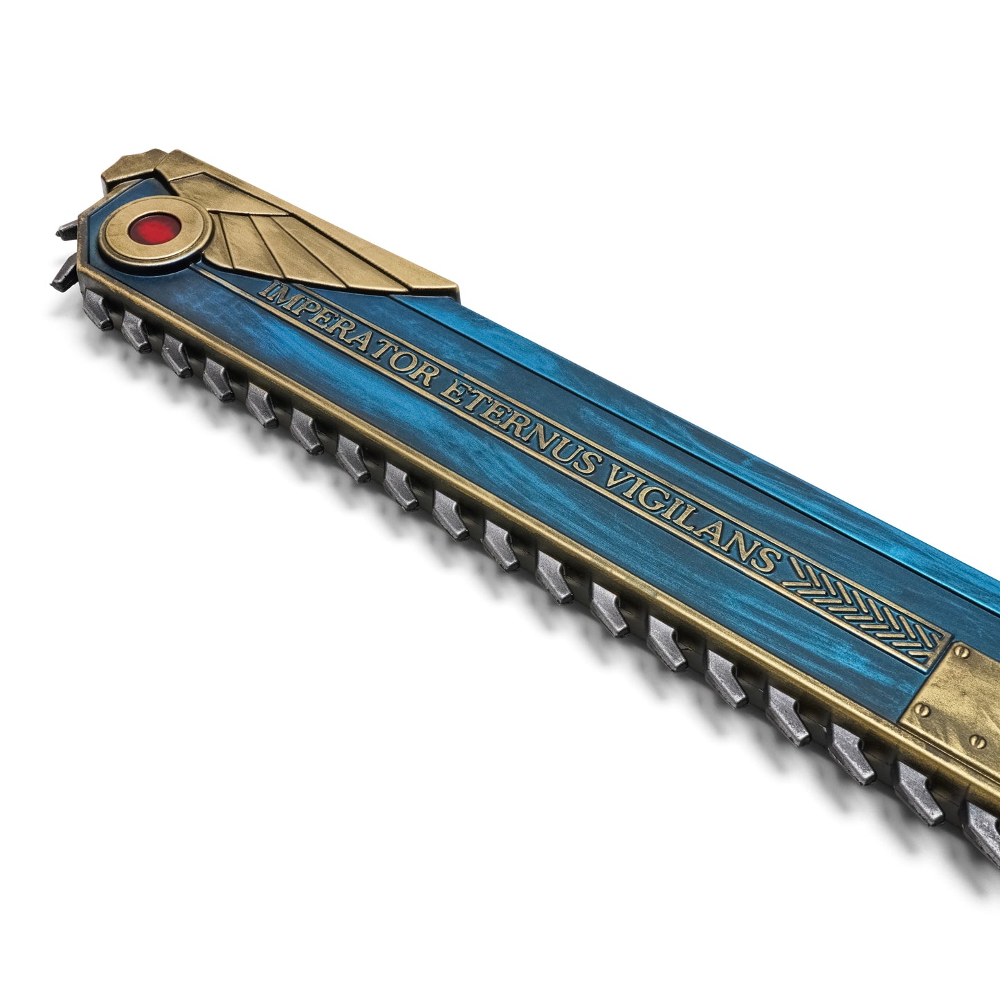 Warhammer 40K: Space Marine 2 – Mark XI Hell’s Teeth Chainsword Replica | Collectible Foam Chainsword