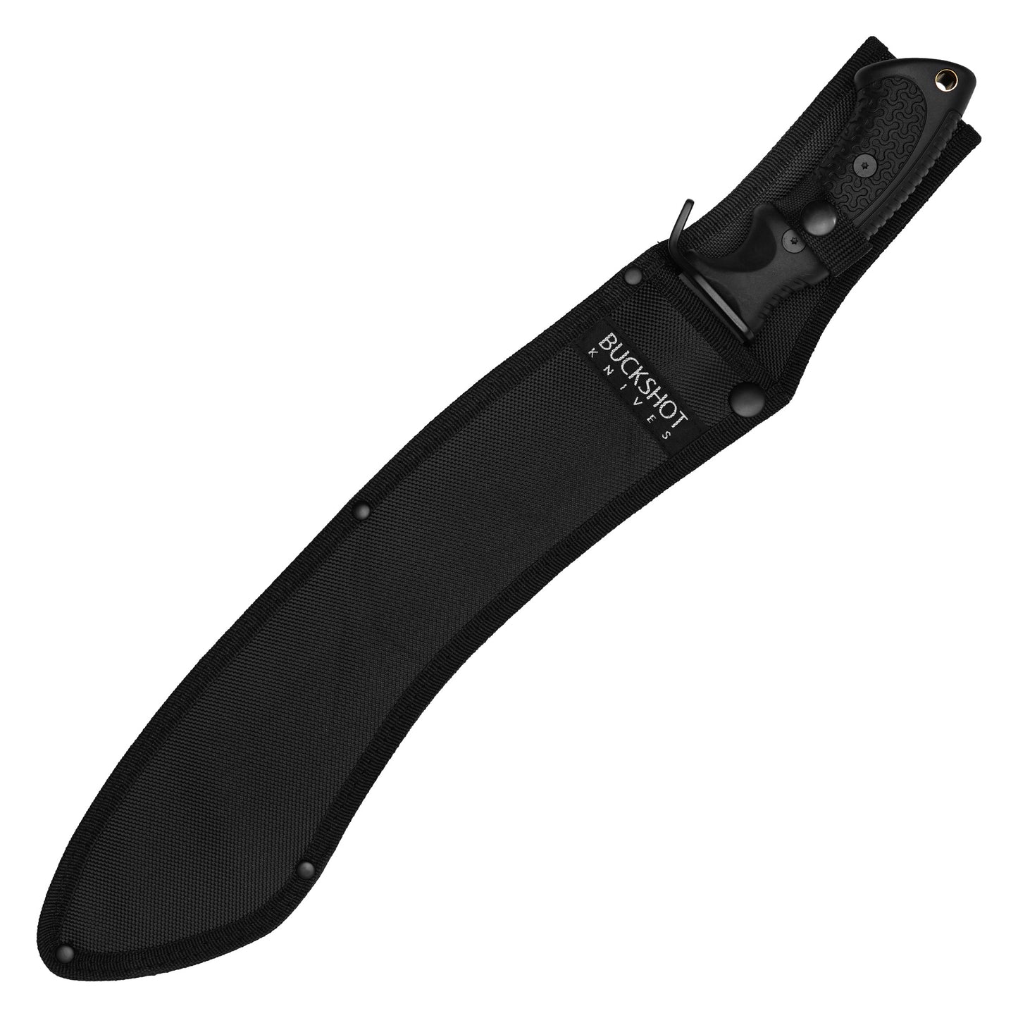 Buckshot Knives - 19.5" Tactical Black Machete | Fixed Blade Hunting Machete