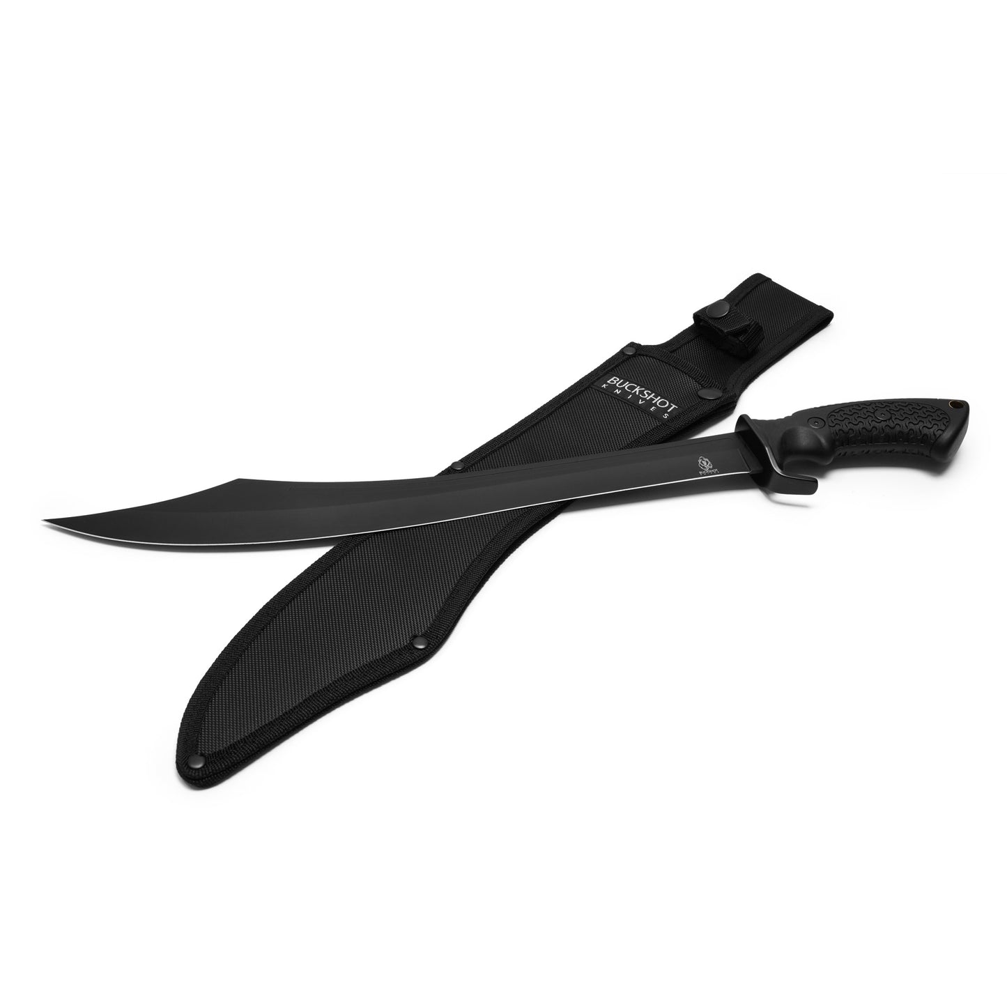 Buckshot Knives - 20.5" Tactical Black Scimitar | Fixed Blade Scimitar