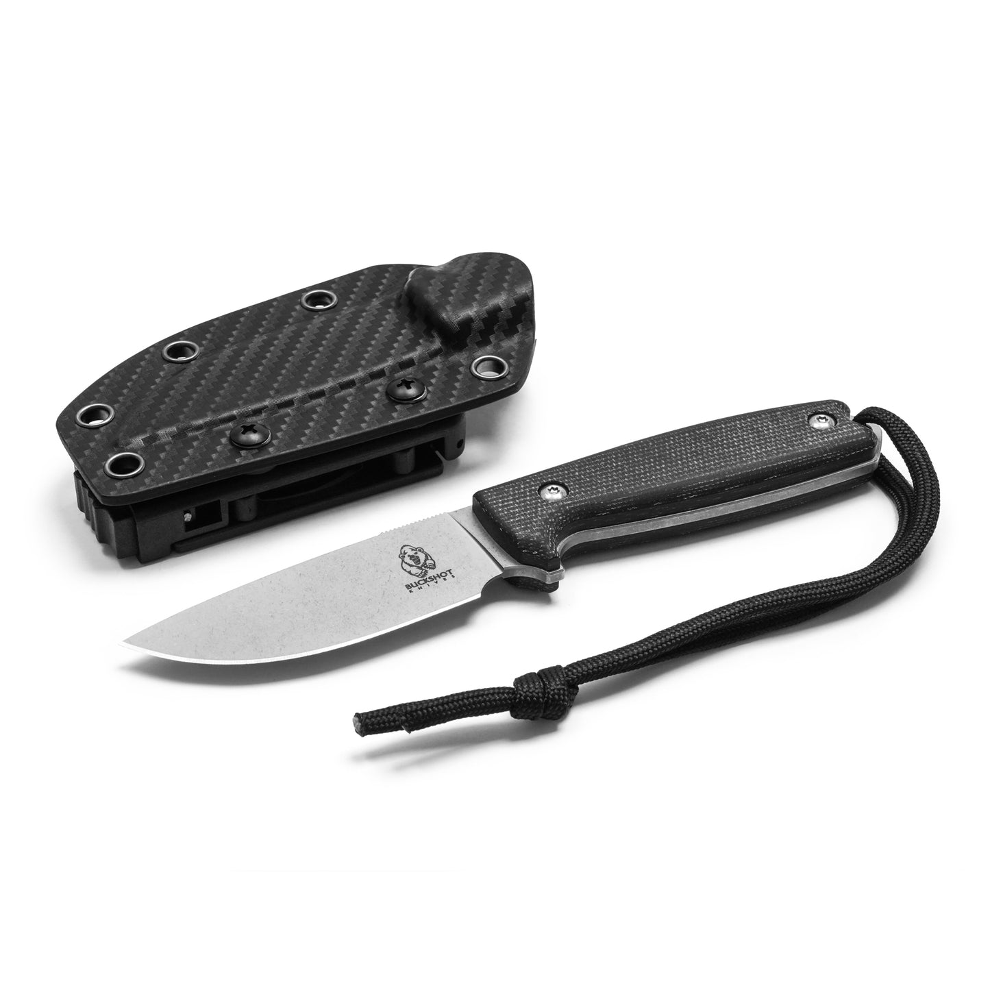 Buckshot Knives – 7.25" Black Compact Hunting Knife | D2 Hunting Knife