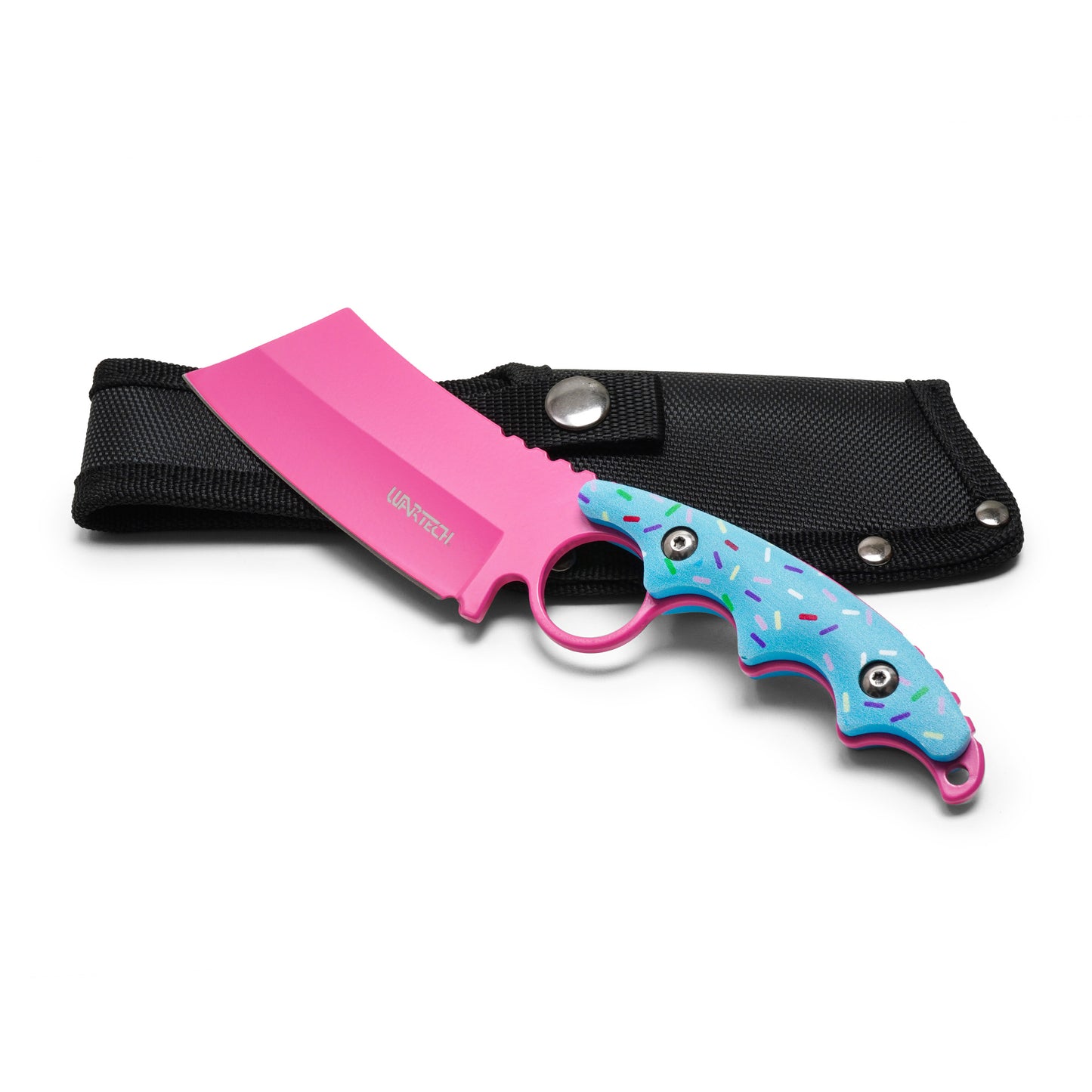 Wartech / Sweet Treats - 8.25" Frosted Pink Cleaver | Fixed Blade Knife