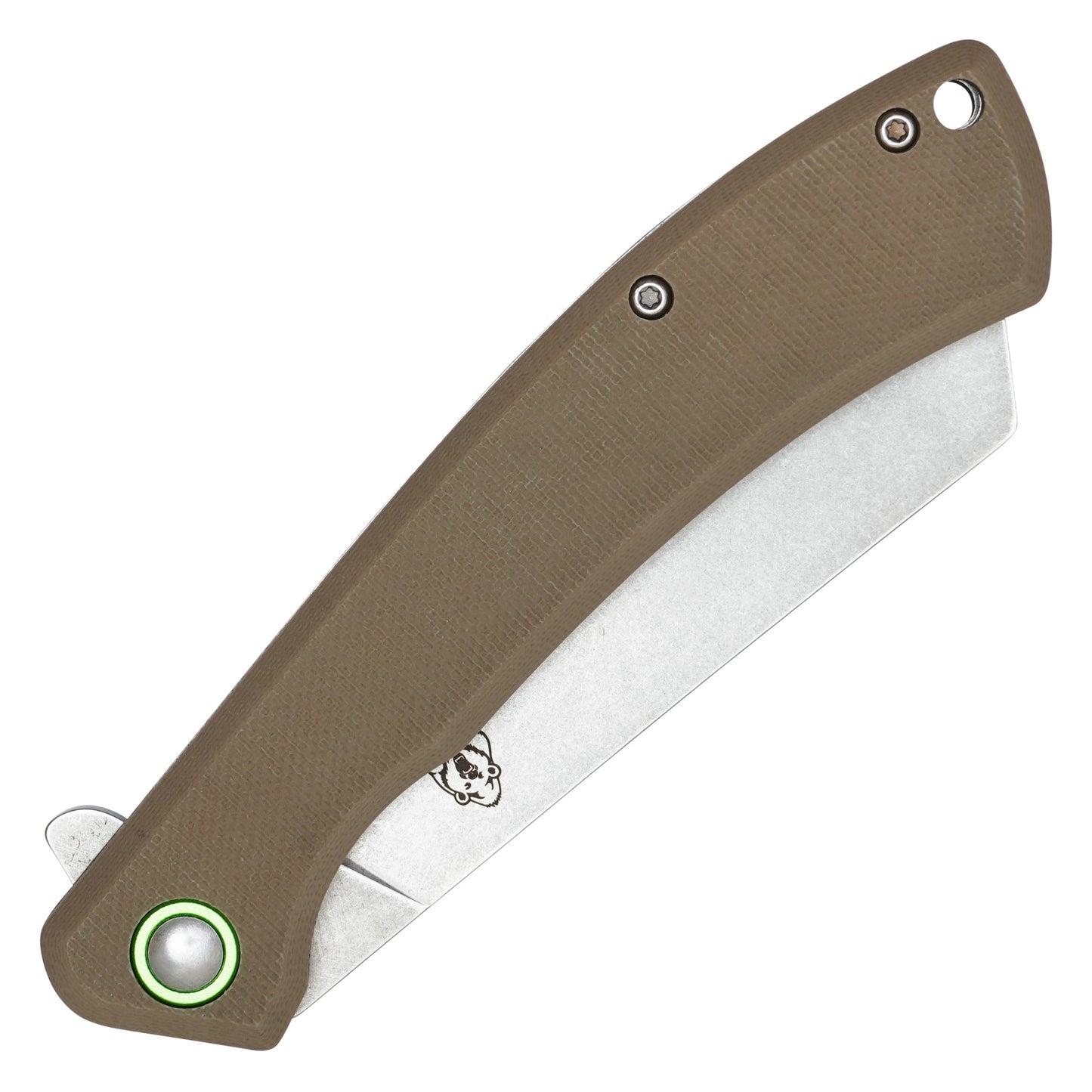 Buckshot Knives - 8.25" Tan Textured D2 Steel | Ball Bearing Pocket Knife