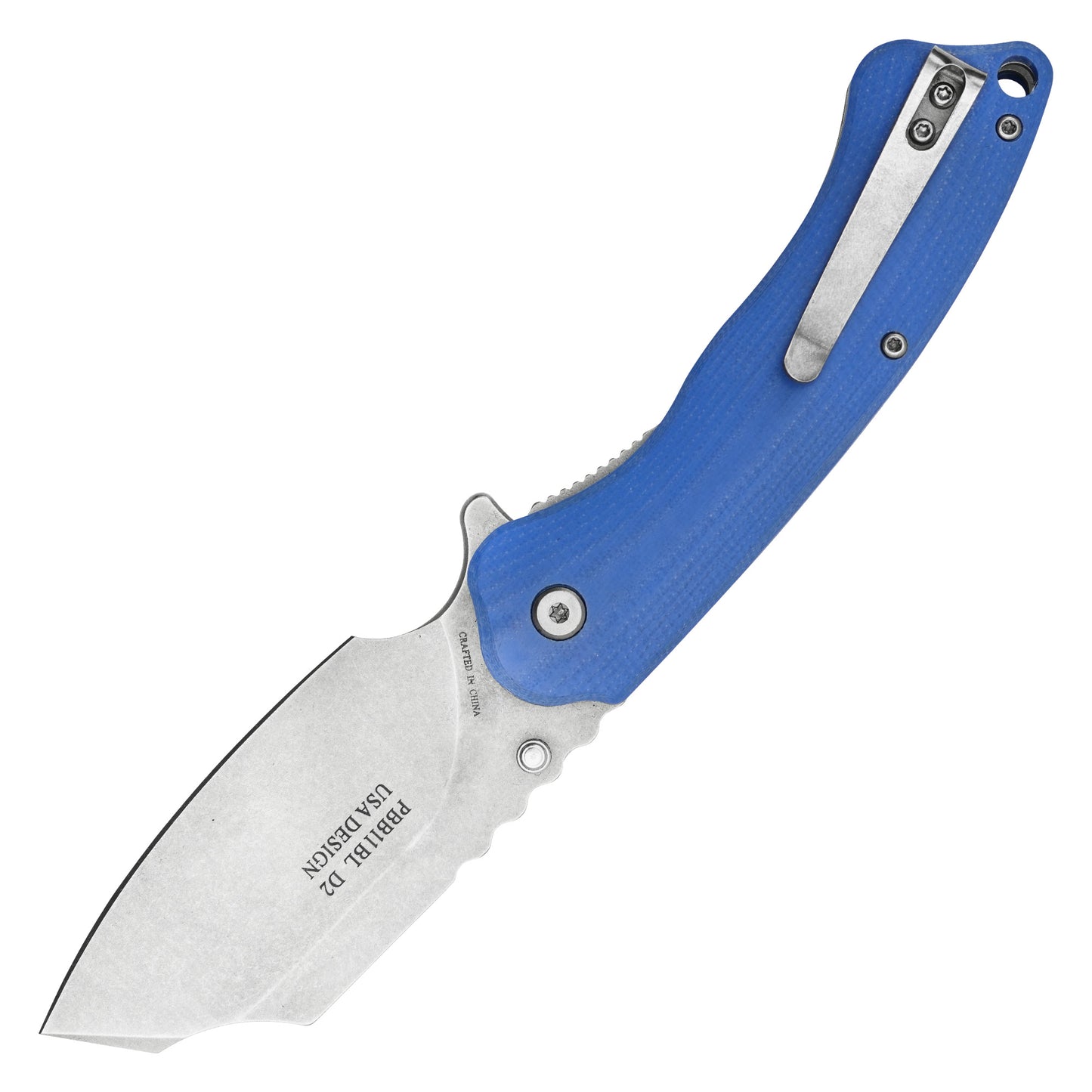 Buckshot Knives - 8” Blue D2 Cleaver | Ball Bearing Pocket Knife
