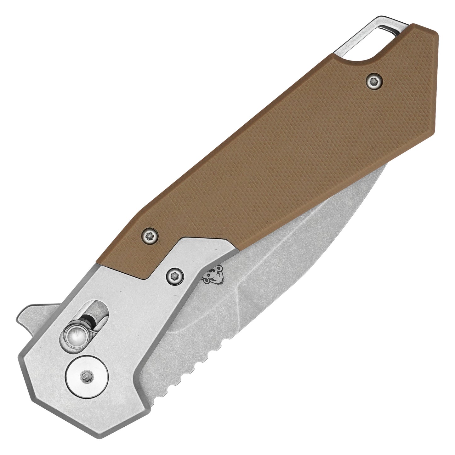 Buckshot Knives - 8.5” Tan D2 | Ball Bearing Pocket Knife