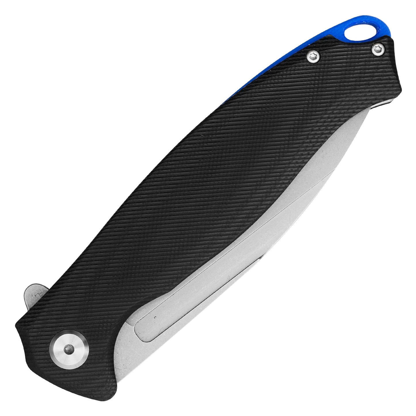 Buckshot Knives - 9" Black Textured D2 Wharncliffe | Ball Bearing Pocket Knife