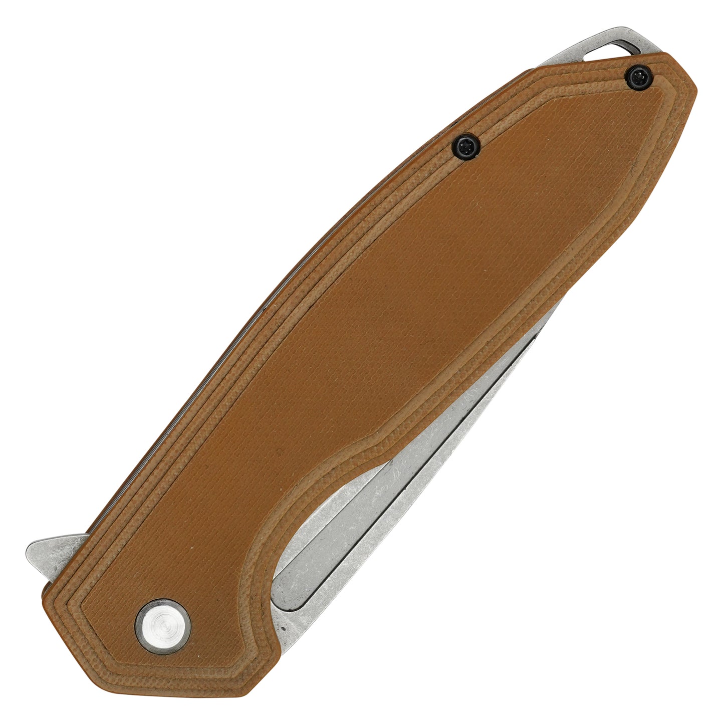 Buckshot Knives - 8.5" Desert Stonewashed D2 Steel | Ball Bearing Pocket Knife