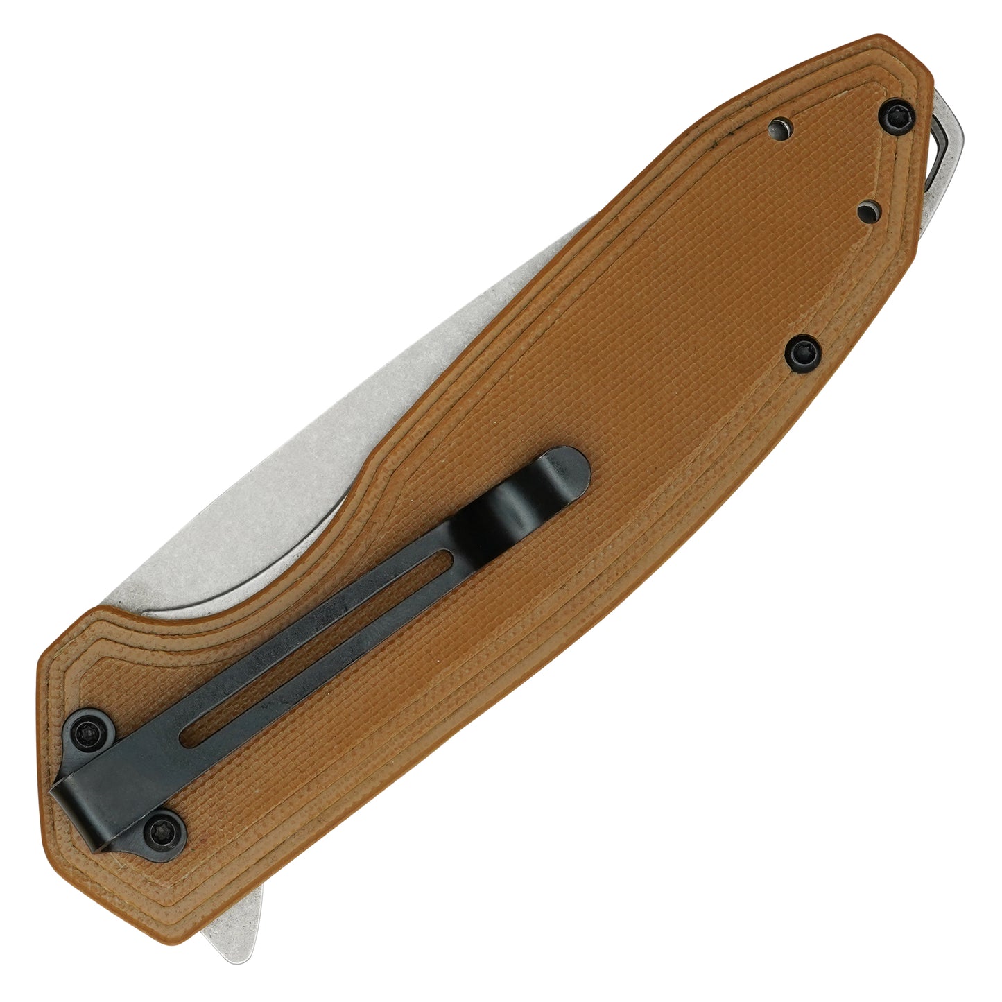 Buckshot Knives - 8.5" Desert Stonewashed D2 Steel | Ball Bearing Pocket Knife