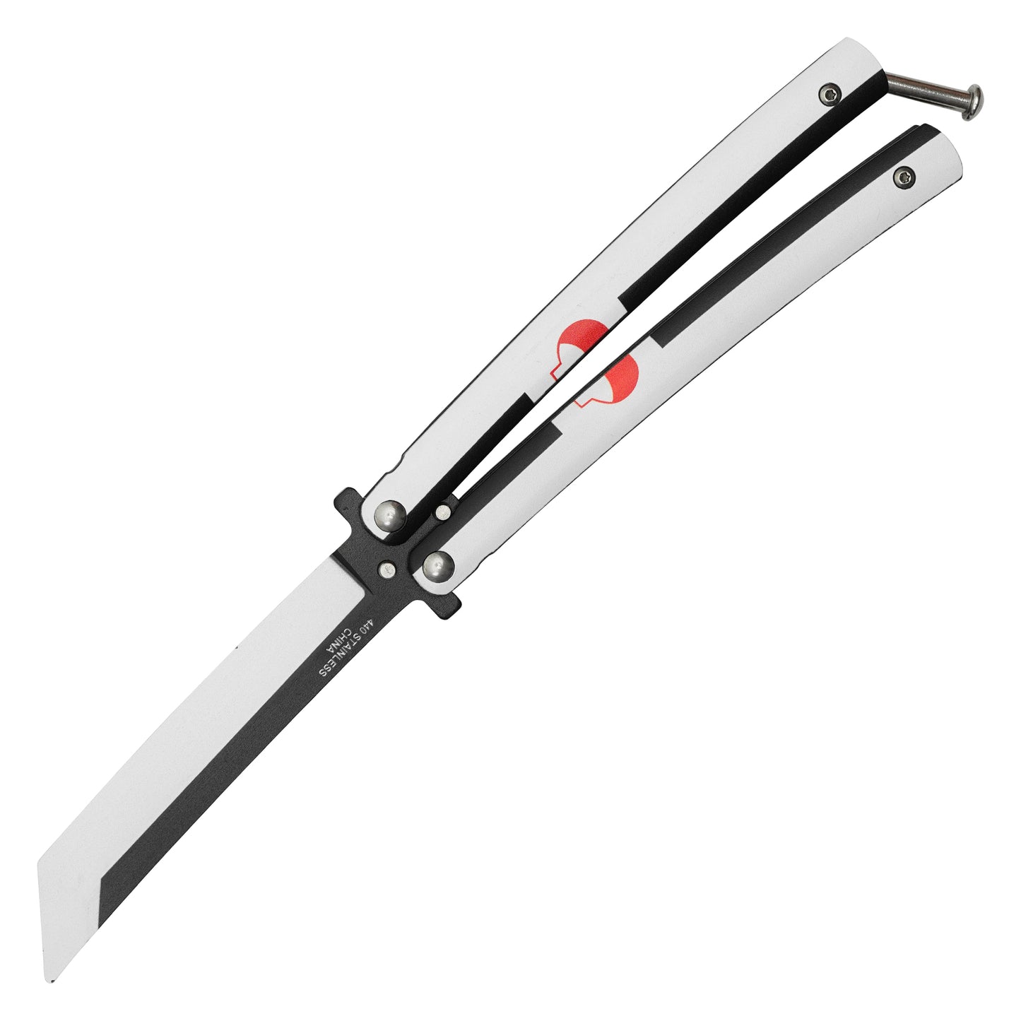 Naruto - 8.5" Sasuke's White Sword of Kusanagi | Balisong Butterfly Trainer Knife