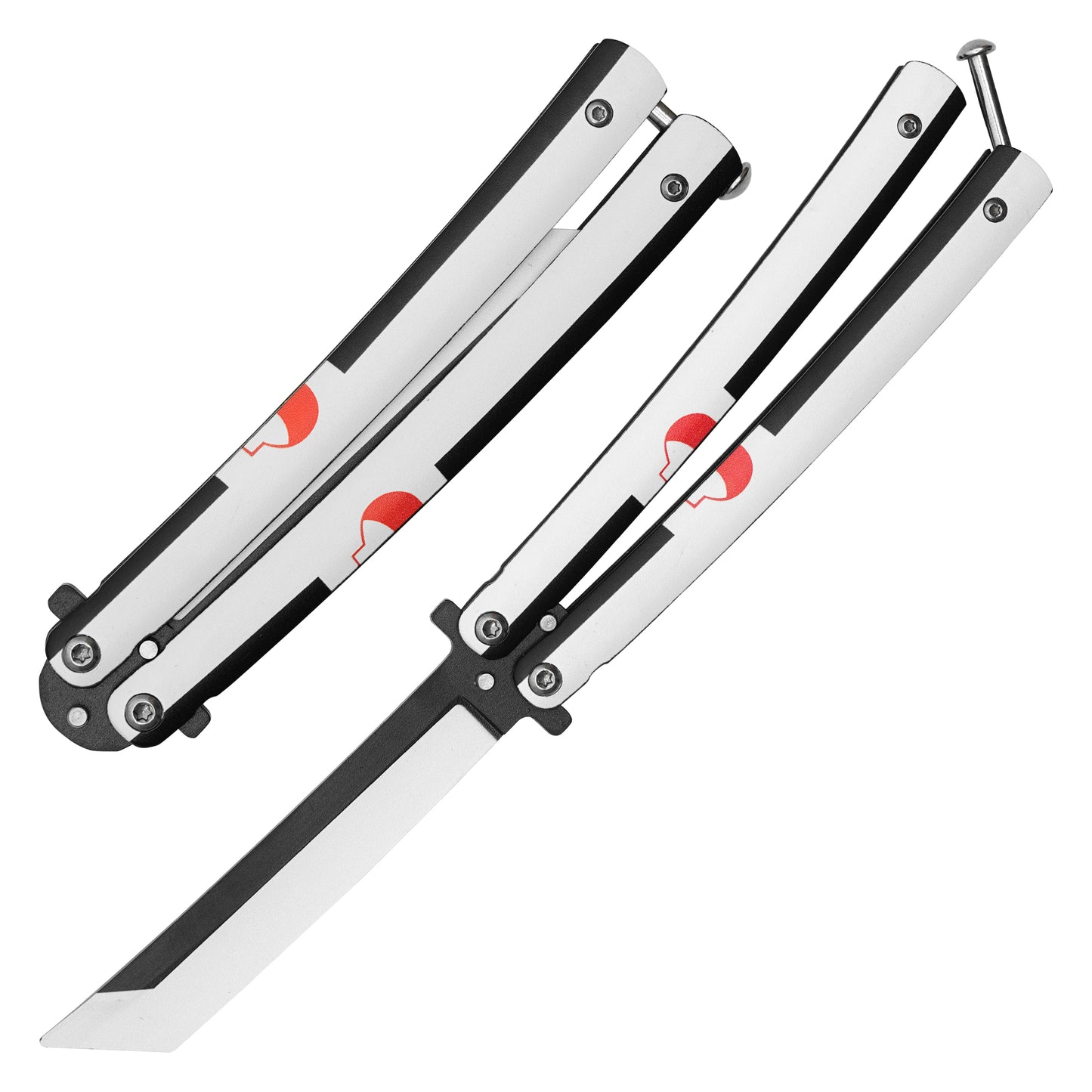 Naruto - 8.5" Sasuke's White Sword of Kusanagi | Balisong Butterfly Trainer Knife