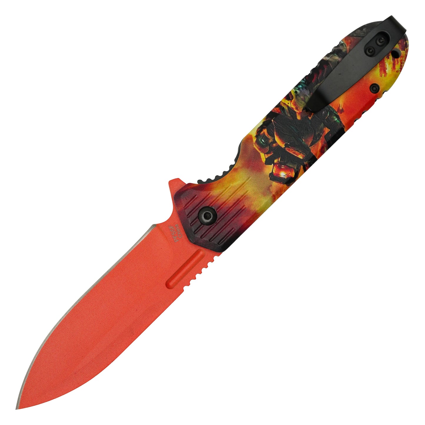 Halo - 8" Orange Master Chief | Spring Assisted Pocket Knife