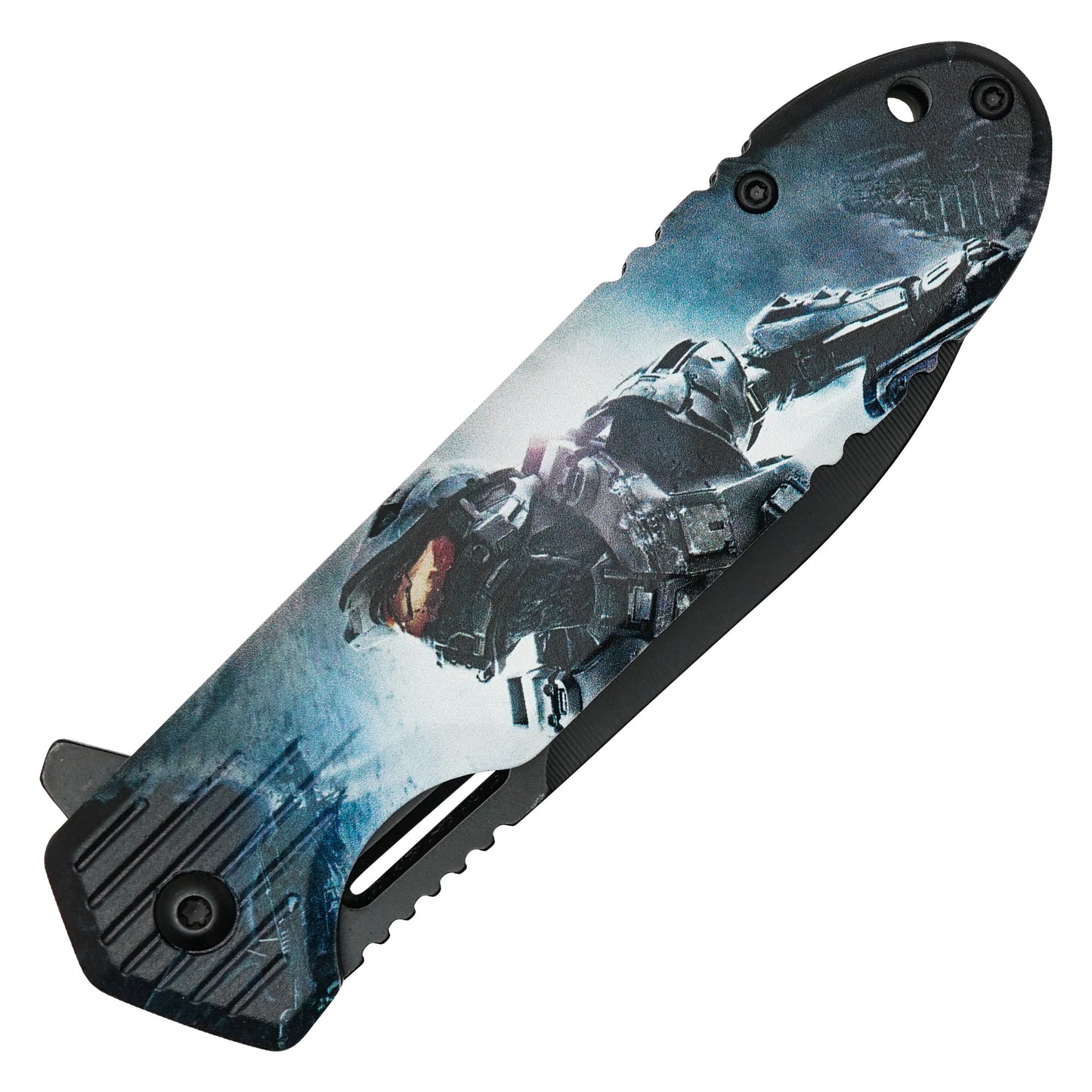 Halo - 8" Black Master Chief | Spring Assisted Pocket Knife