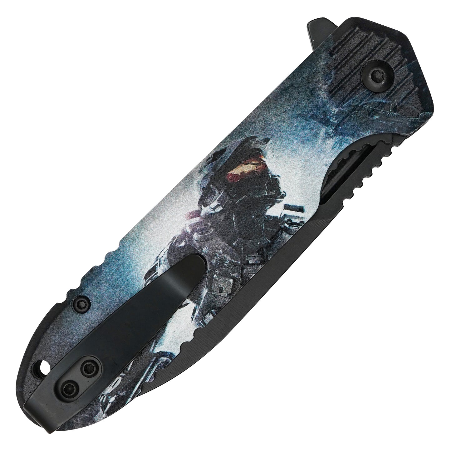 Halo - 8" Black Master Chief | Spring Assisted Pocket Knife