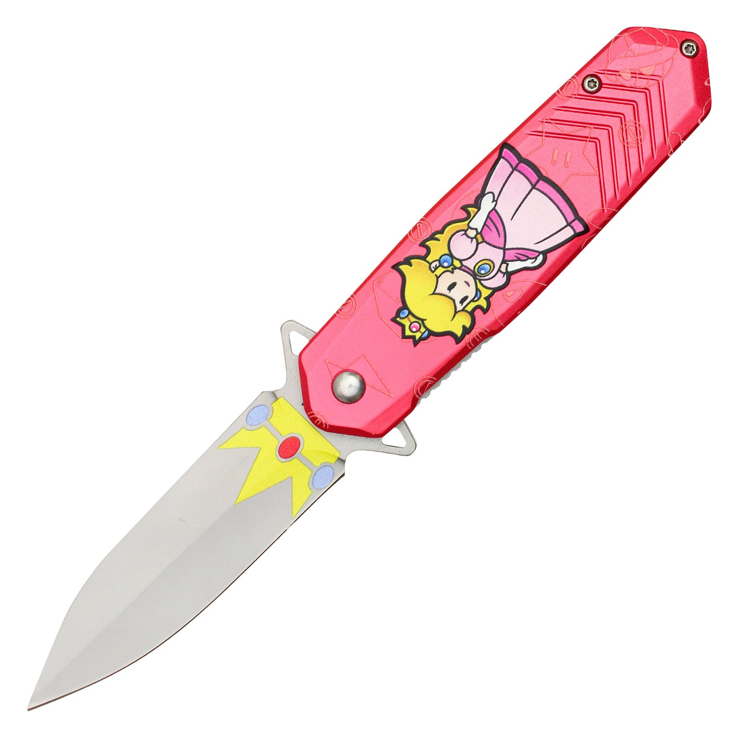 Super Mario Bros - 8" Pink Princess Peach | Spring Assisted Pocket Knife