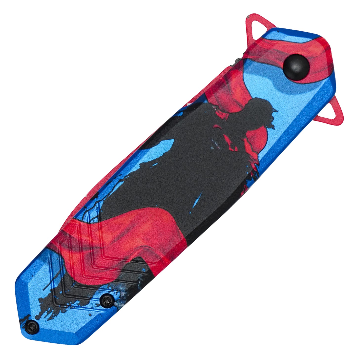 Superman - 8" Red & Blue Man of Steel | Spring Assisted Pocket Knife