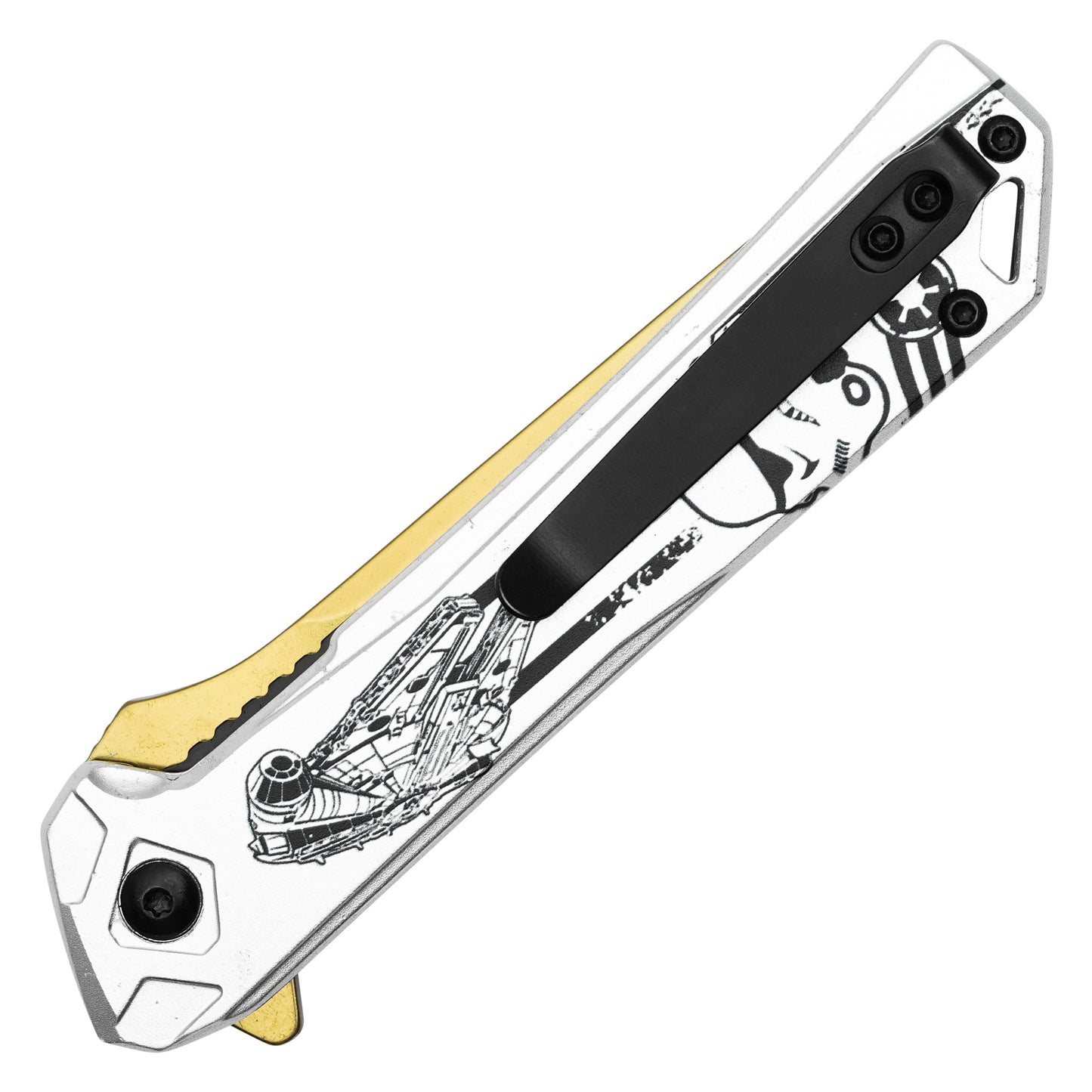 Star Wars - 8” Stormtrooper Chrome | Spring Assisted Pocket Knife