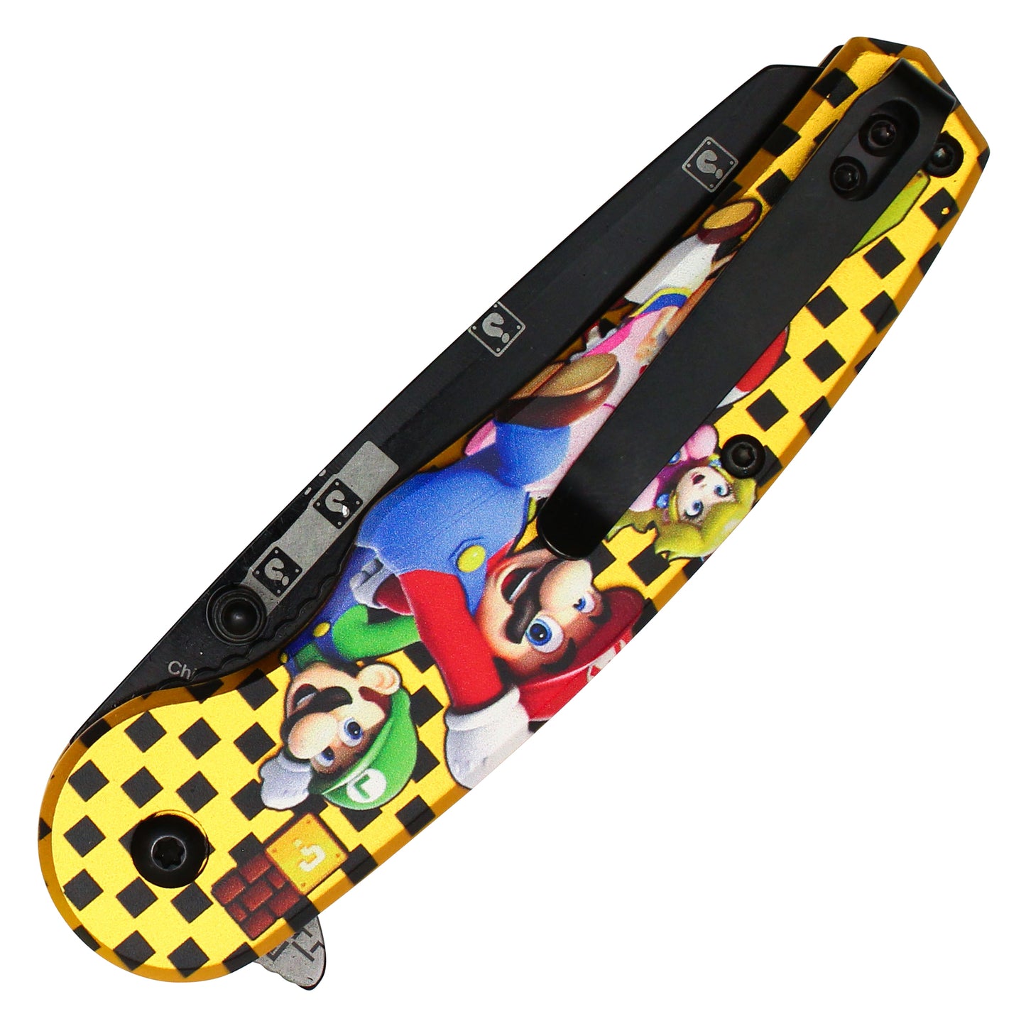 Super Mario Bros - 8" Gold Team Mario | Spring Assisted Pocket Knife