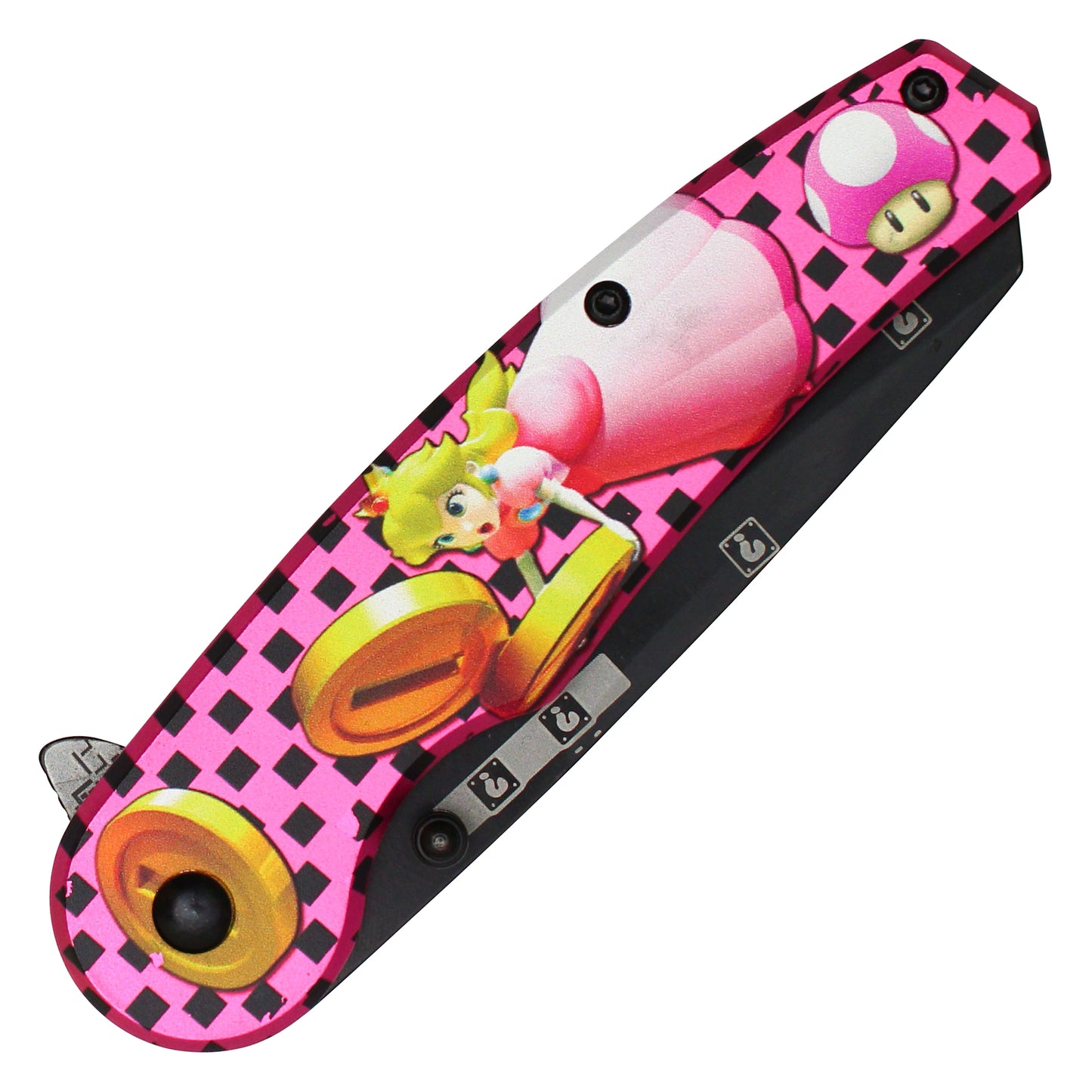 Super Mario Bros - 8" Pink Princess Peach | Spring Assisted Pocket Knife