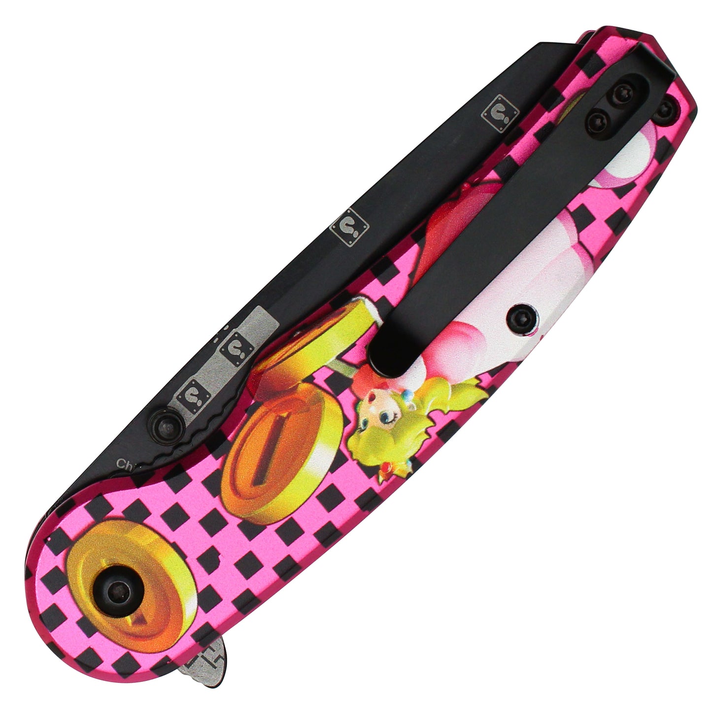 Super Mario Bros - 8" Pink Princess Peach | Spring Assisted Pocket Knife