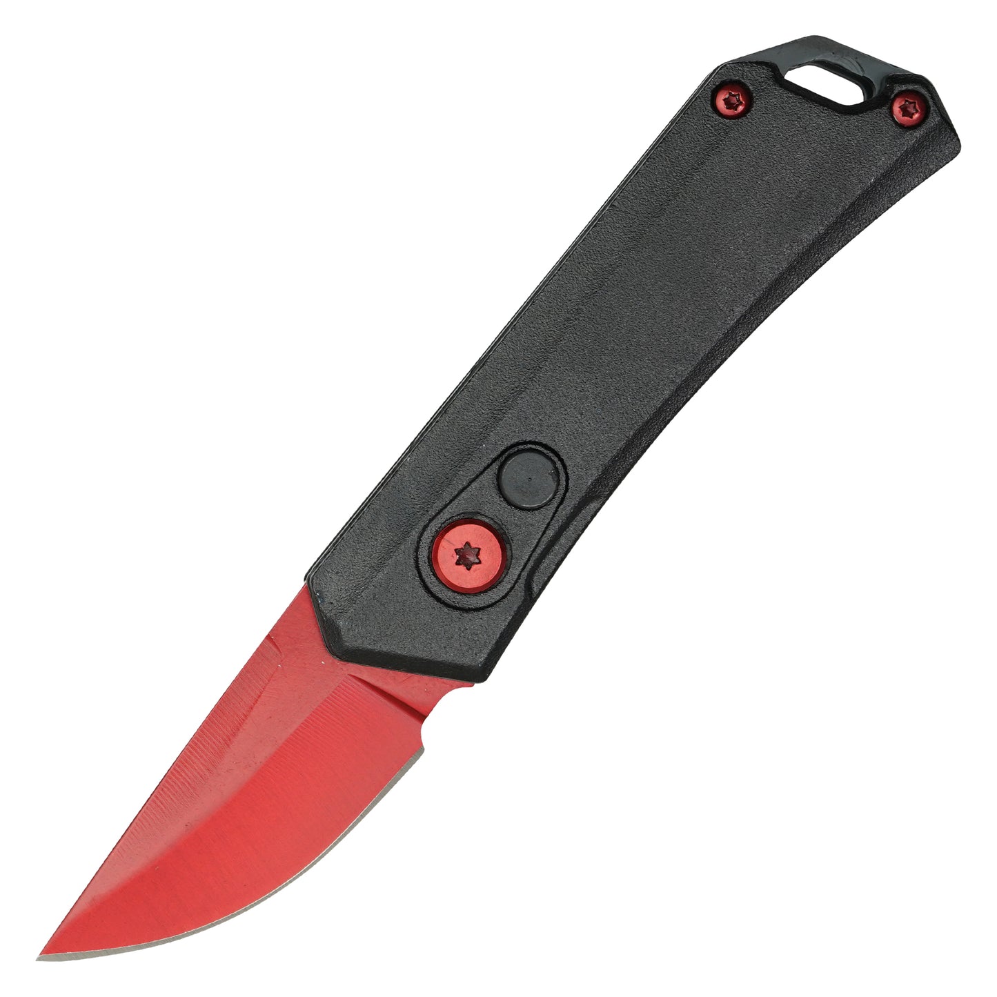 Atomic Knives - 5.25" Micro Red | Push Button Pocket Knife