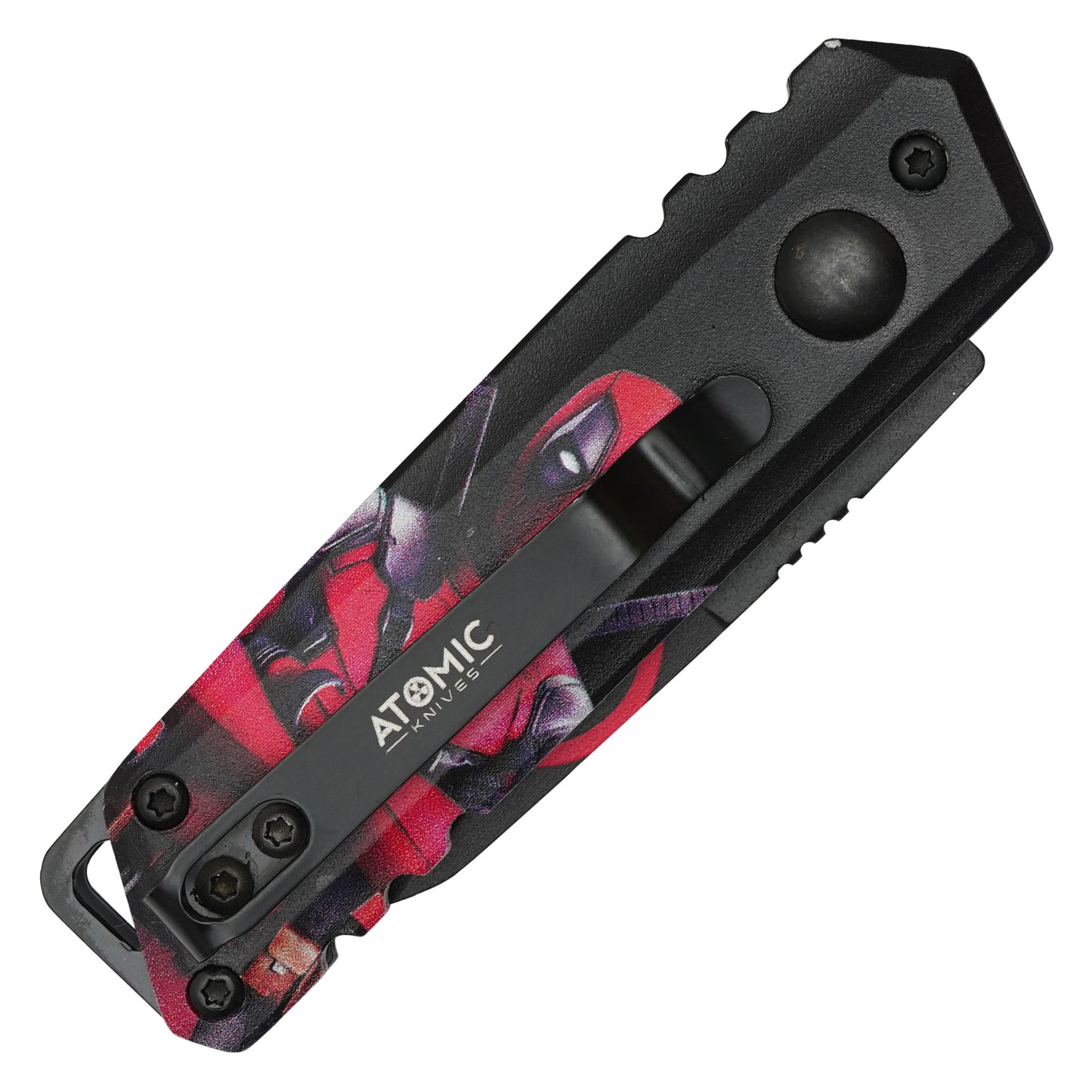 Atomic Knives - 5” Deadpool | Push Button Pocket Knife