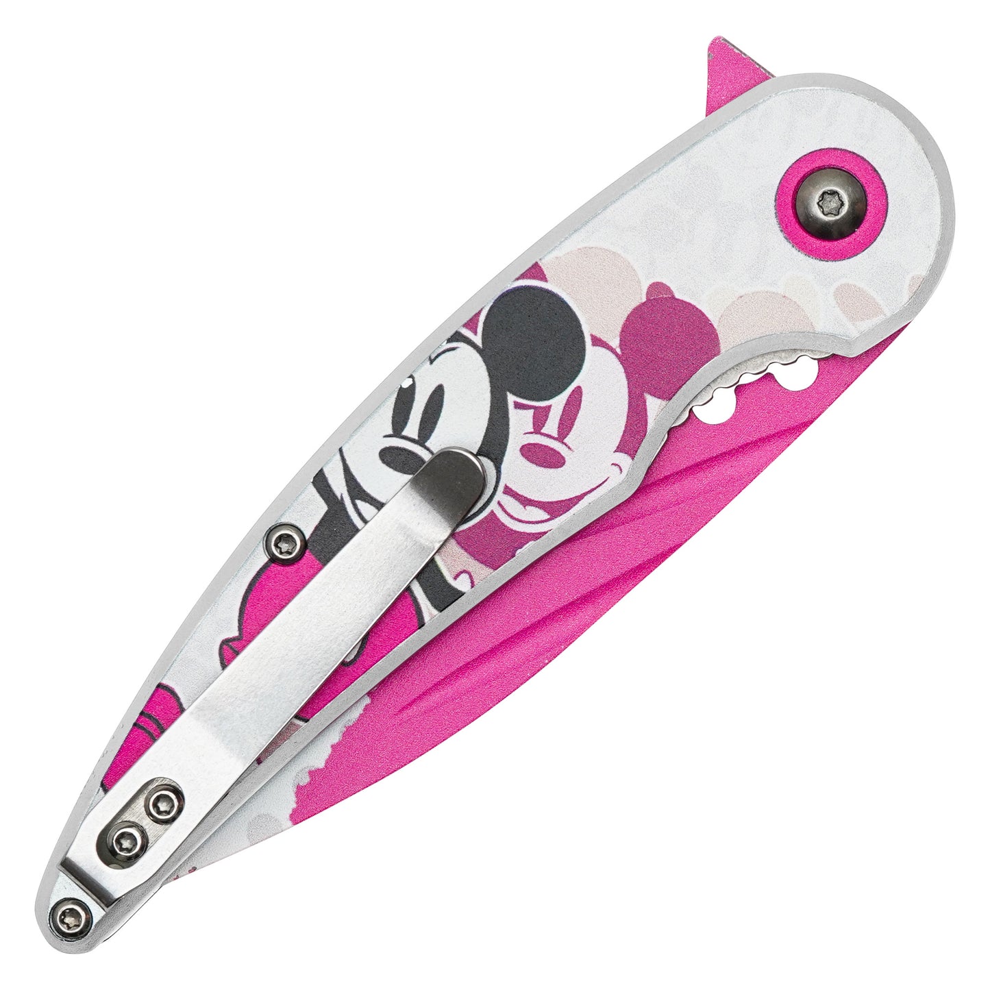 Mickey Mouse - 7.75" Pink Mickey | Spring Assisted Pocket Knife