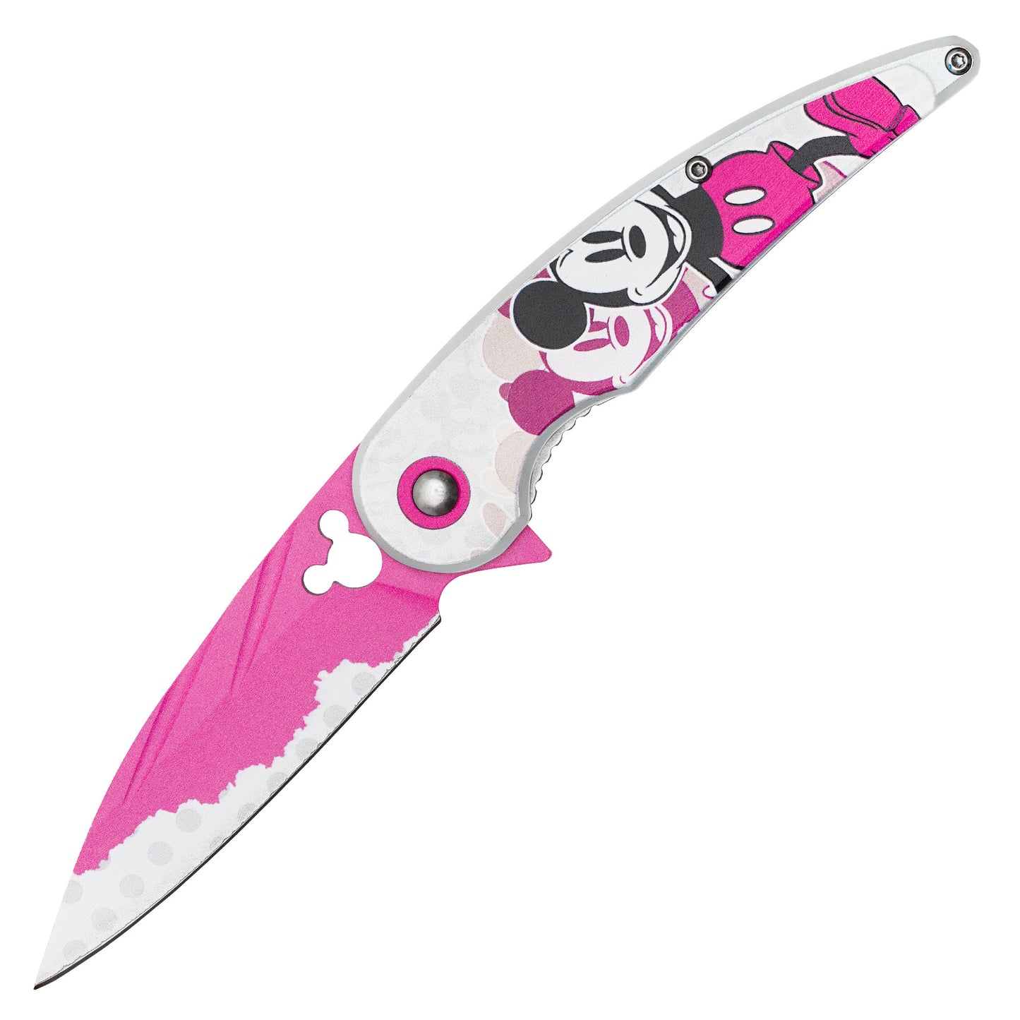 Mickey Mouse - 7.75" Pink Mickey | Spring Assisted Pocket Knife