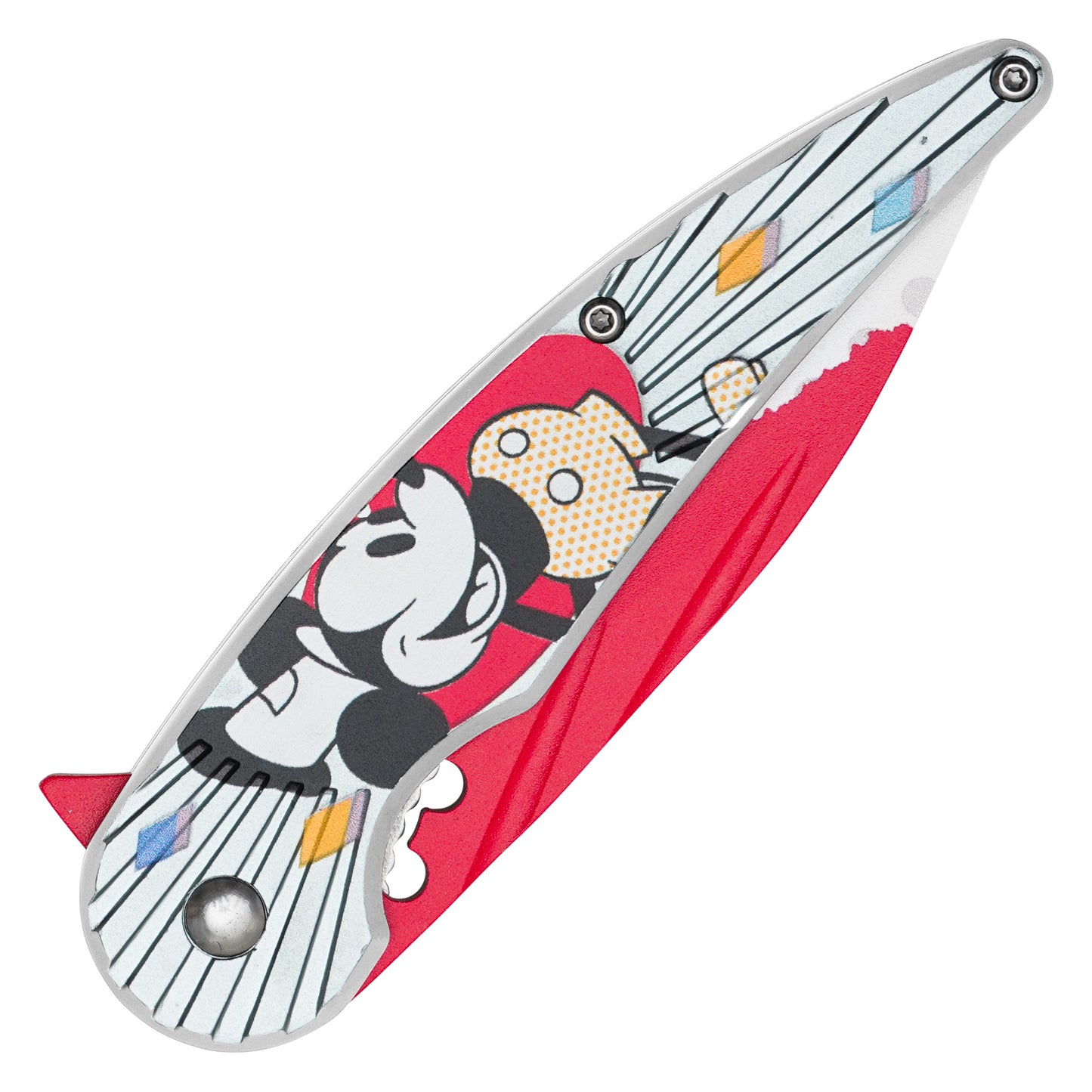Mickey Mouse - 7.75" Red Mickey | Spring Assisted Pocket Knife
