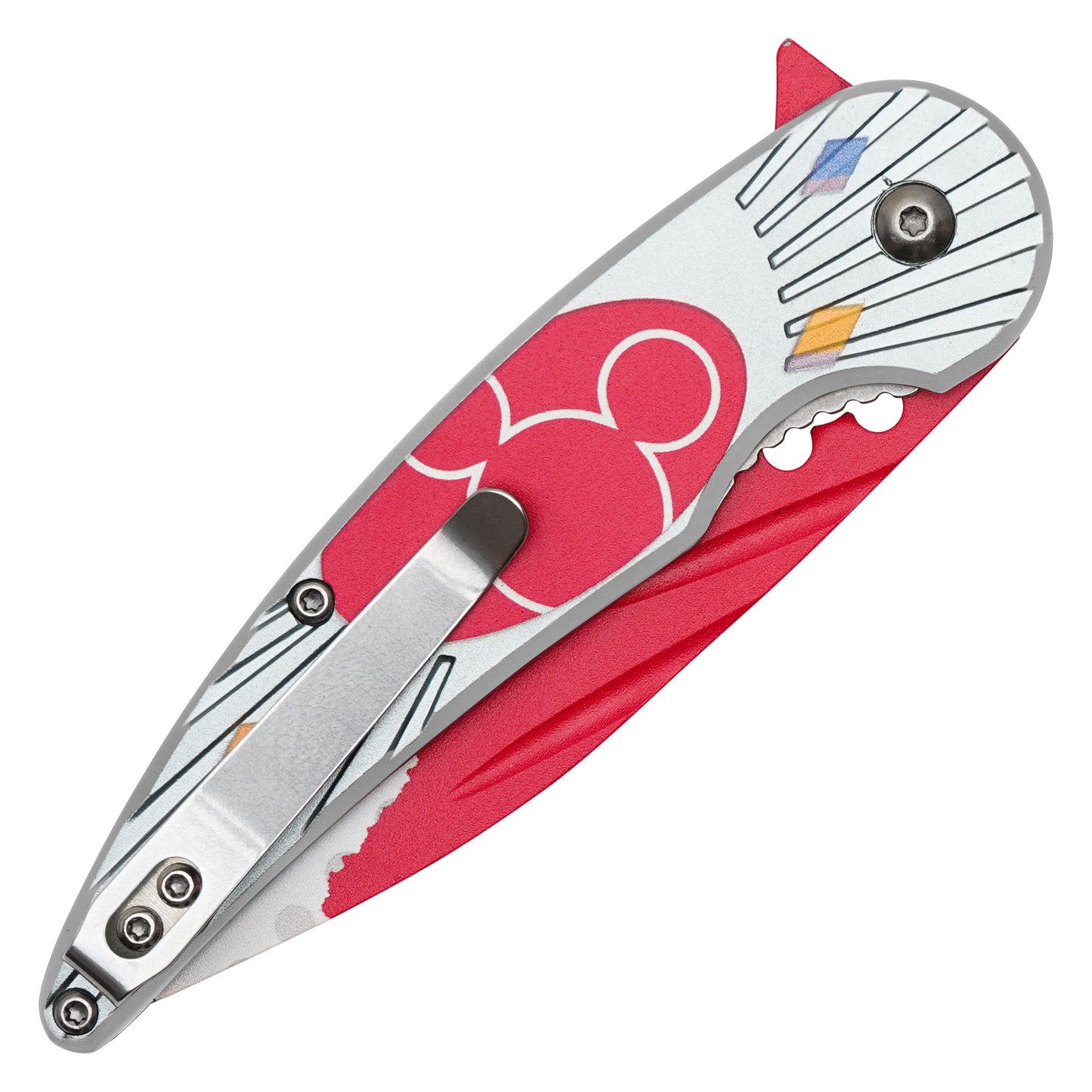 Mickey Mouse - 7.75" Red Mickey | Spring Assisted Pocket Knife