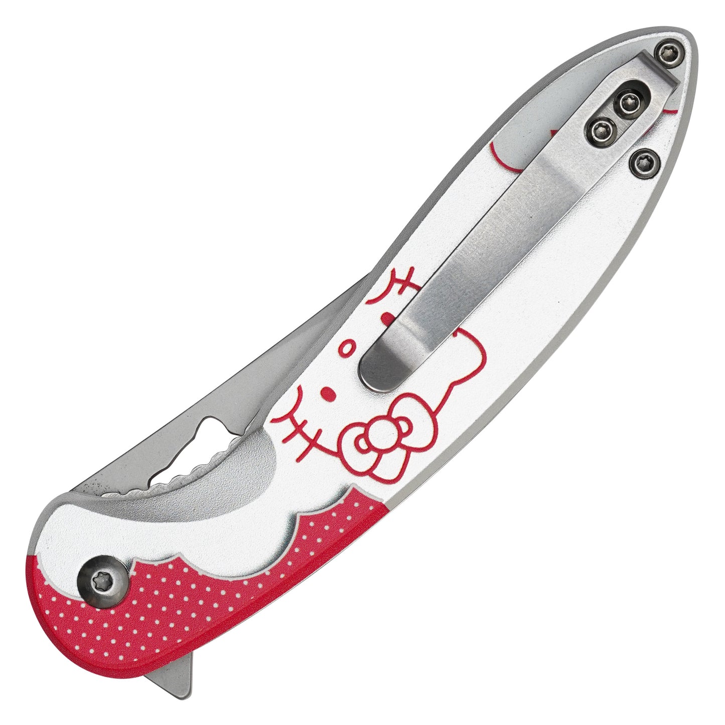Hello Kitty - 8" Red Polka Dot Kitty | Spring Assisted Pocket Knife