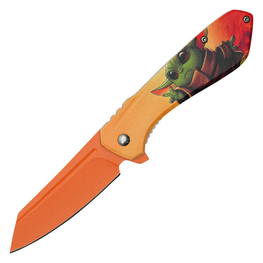 Star Wars - 7.75” Grogu (Orange) | Spring Assisted Pocket Knife