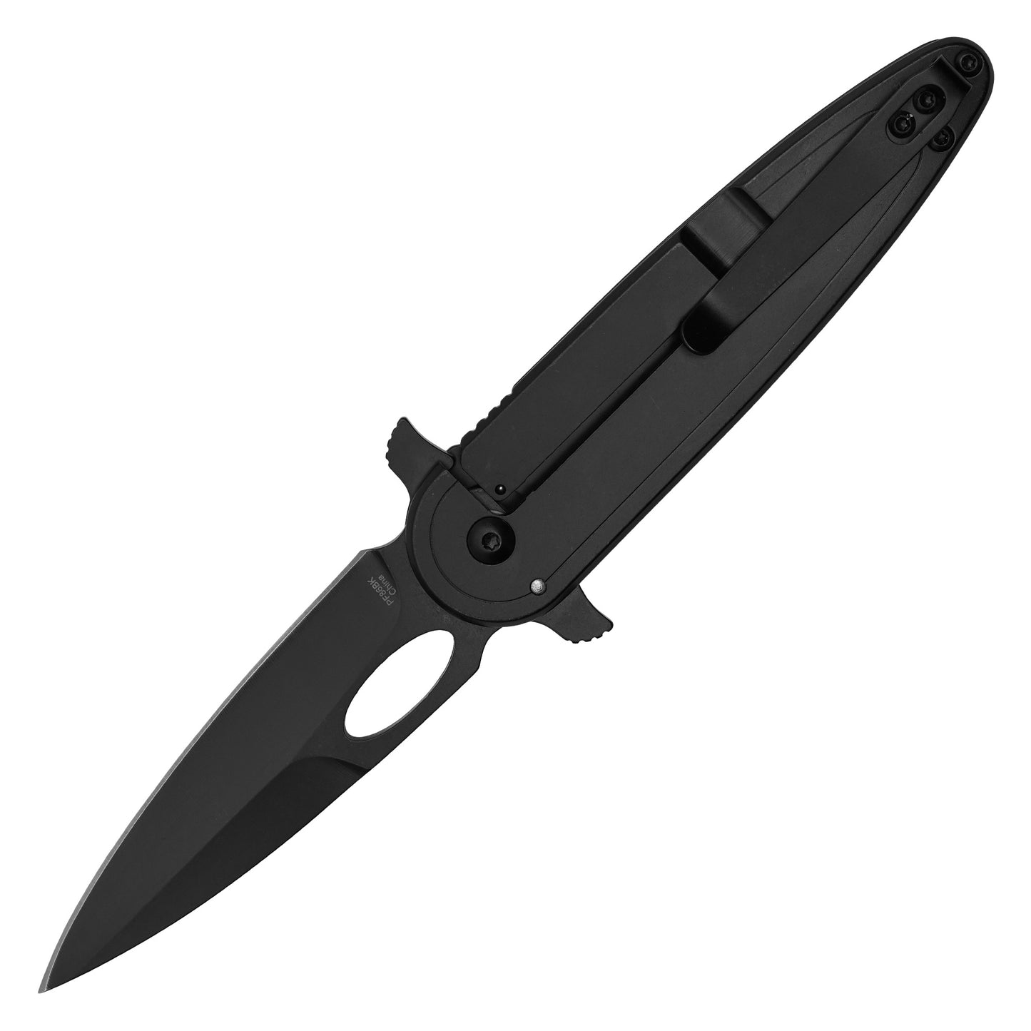 7.75” Black Bitcoin | Spring Assisted Pocket Knife