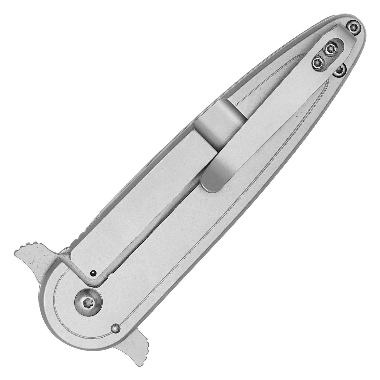 7.75” Silver Bitcoin | Spring Assisted Pocket Knife