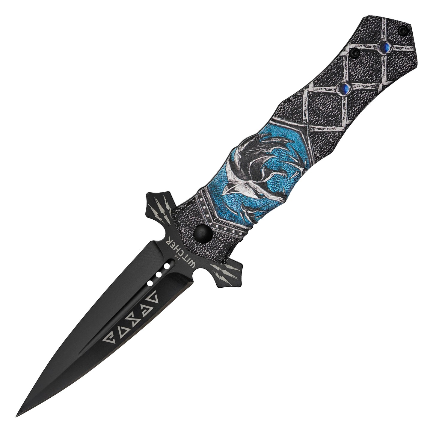 The Witcher 3 - 8.25” Wolf Pocket Dagger | Spring Assisted Pocket Knife