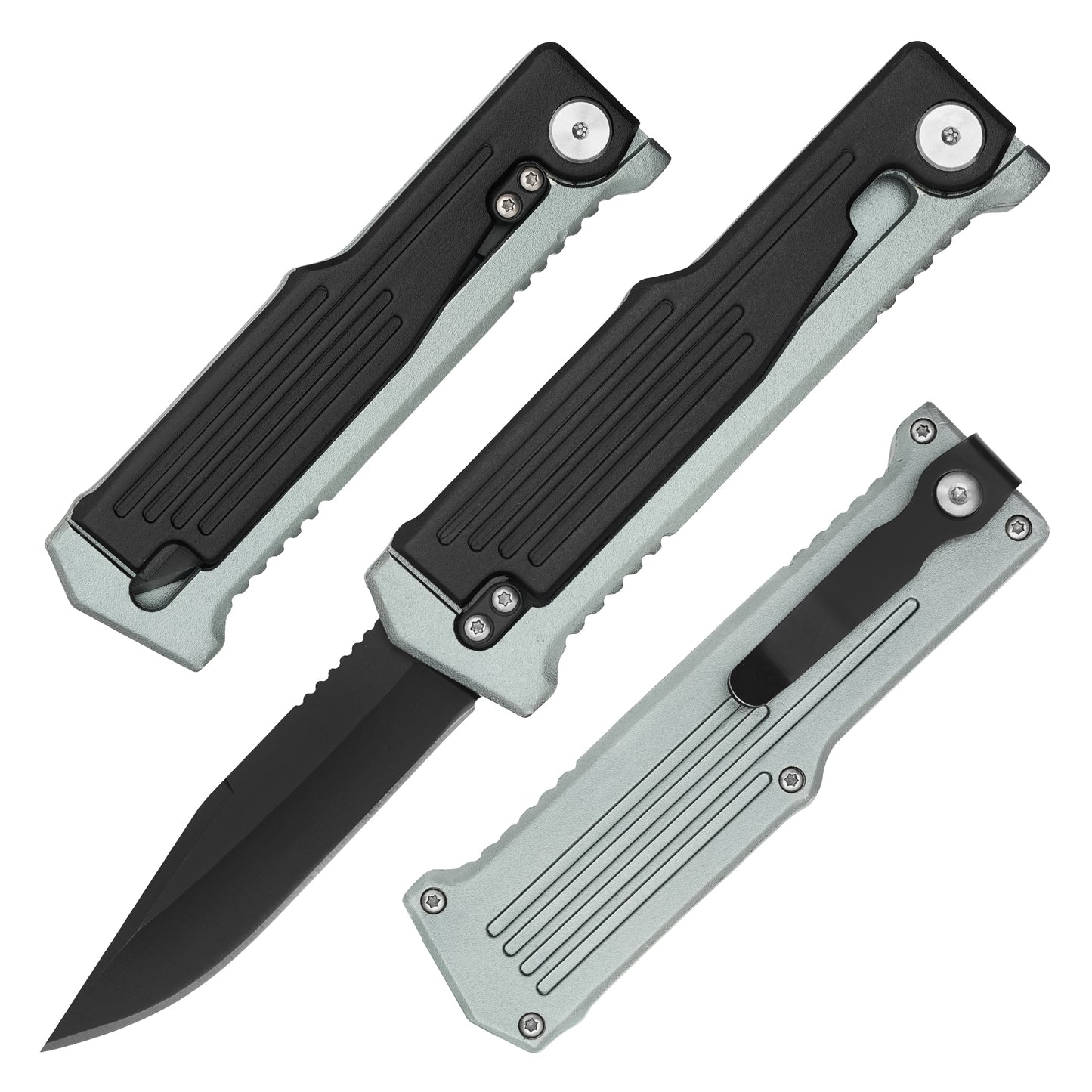 7.5" 2-Tone Black & Gray | Gravity Pocket Knife