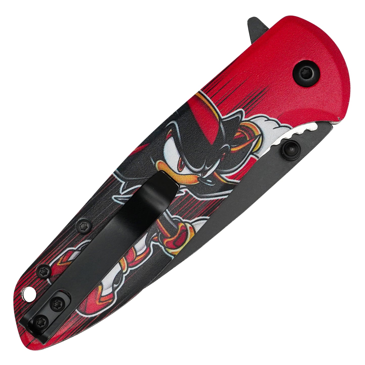 Sonic The Hedgehog - 7.75" “Shadow” Black & Red | Spring Assisted Pocket Knife