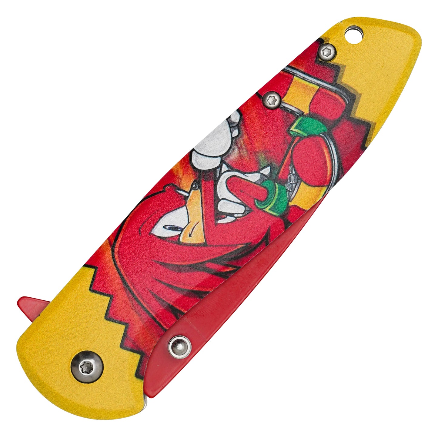 Sonic The Hedgehog - 7.75" “Knuckles” Red & Yellow | Spring Assisted Pocket Knife