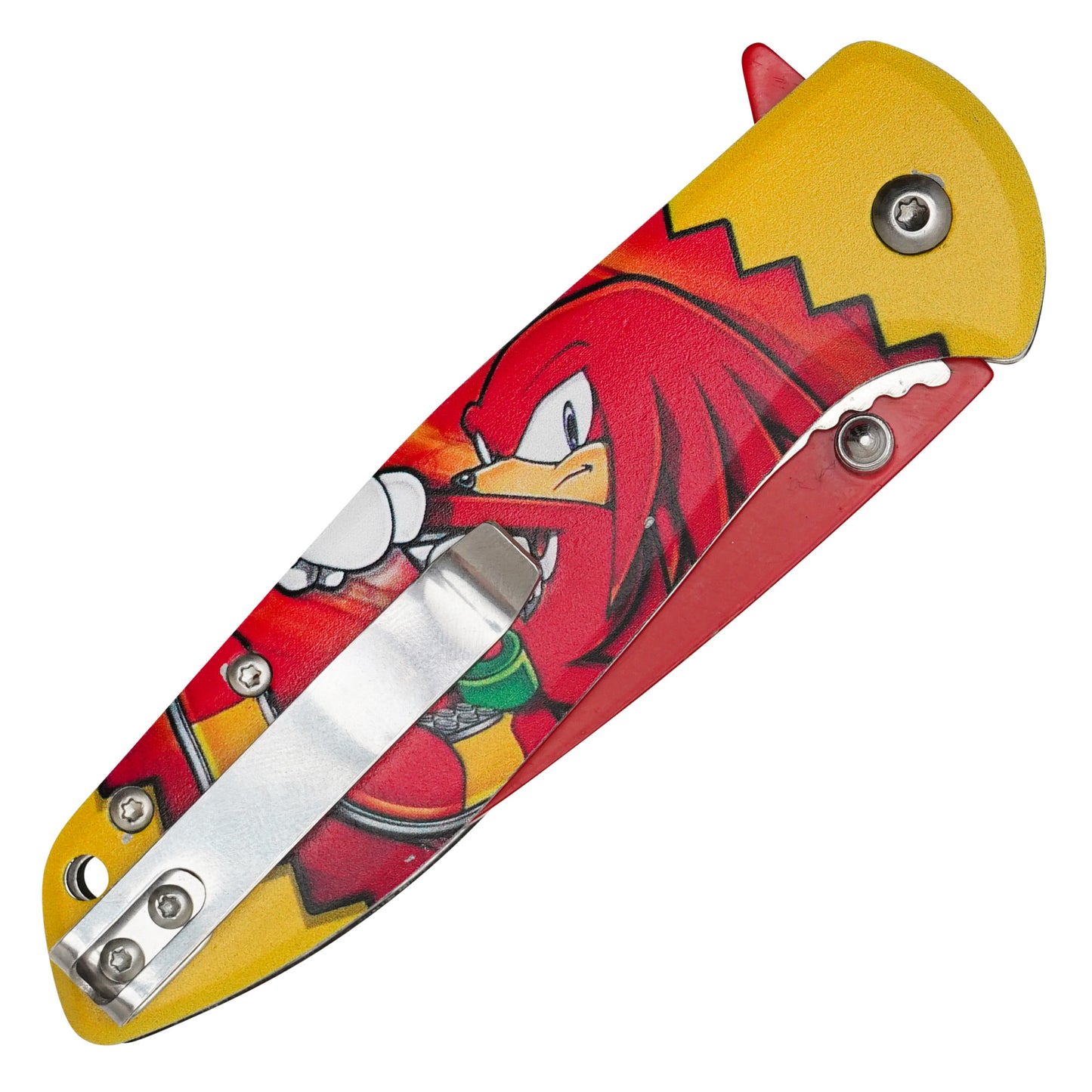 Sonic The Hedgehog - 7.75" “Knuckles” Red & Yellow | Spring Assisted Pocket Knife
