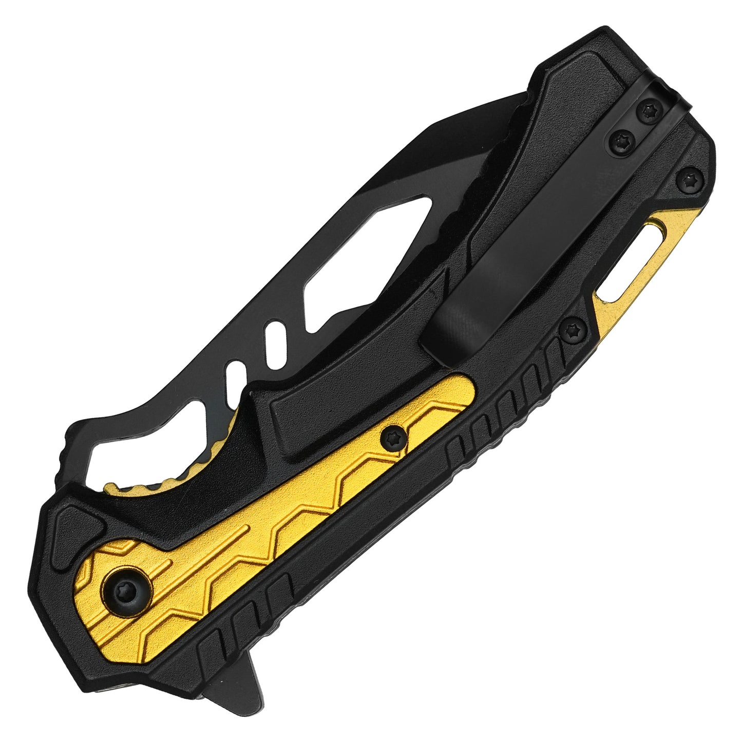 Wartech - 8.25" Tactical Yellow | Spring Assisted Pocket Knife