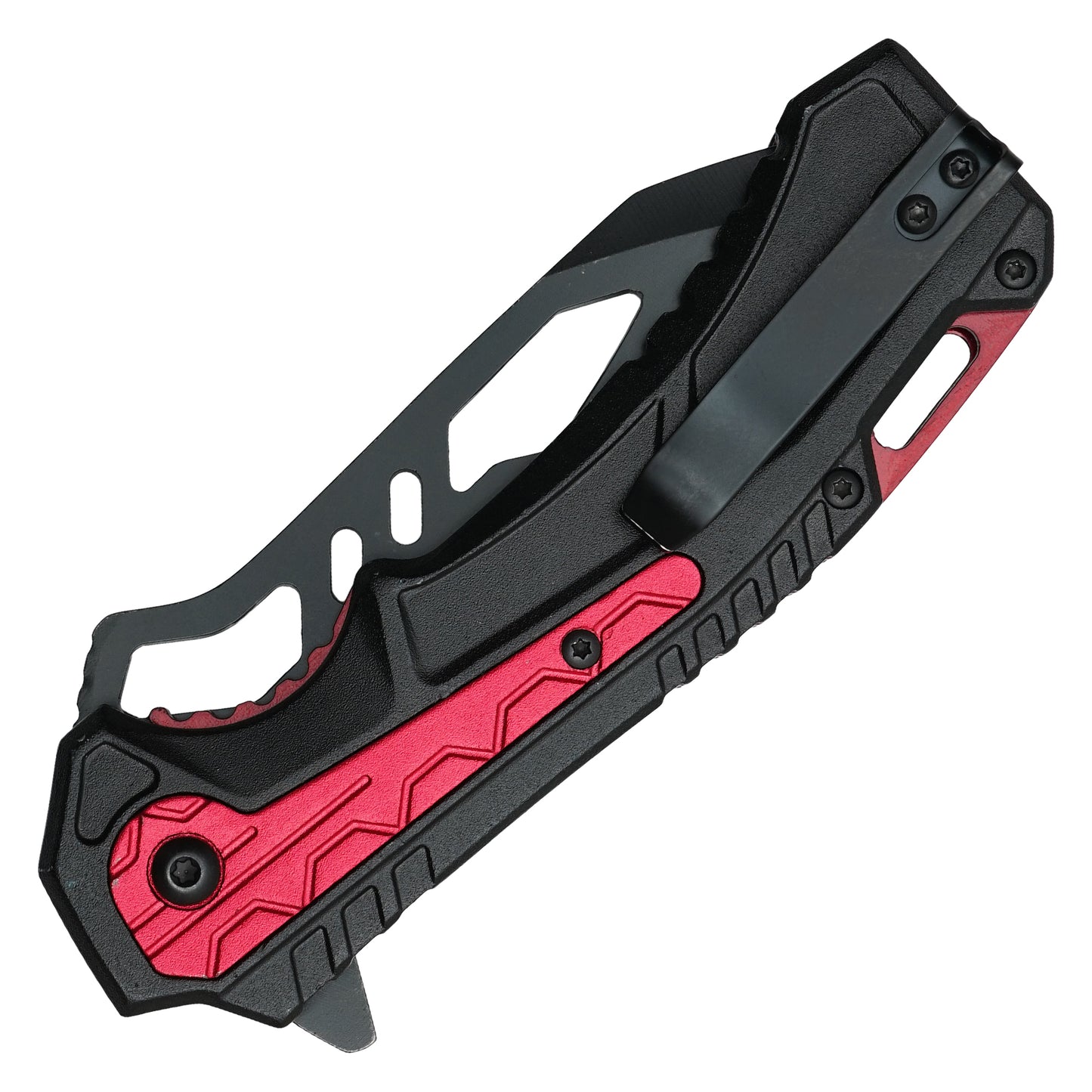 Wartech - 8.25" Tactical Red | Spring Assisted Pocket Knife