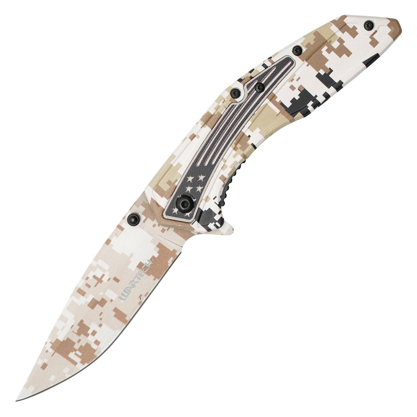Wartech - 8.5" Digital Desert Camo | Spring Assisted Pocket Knife