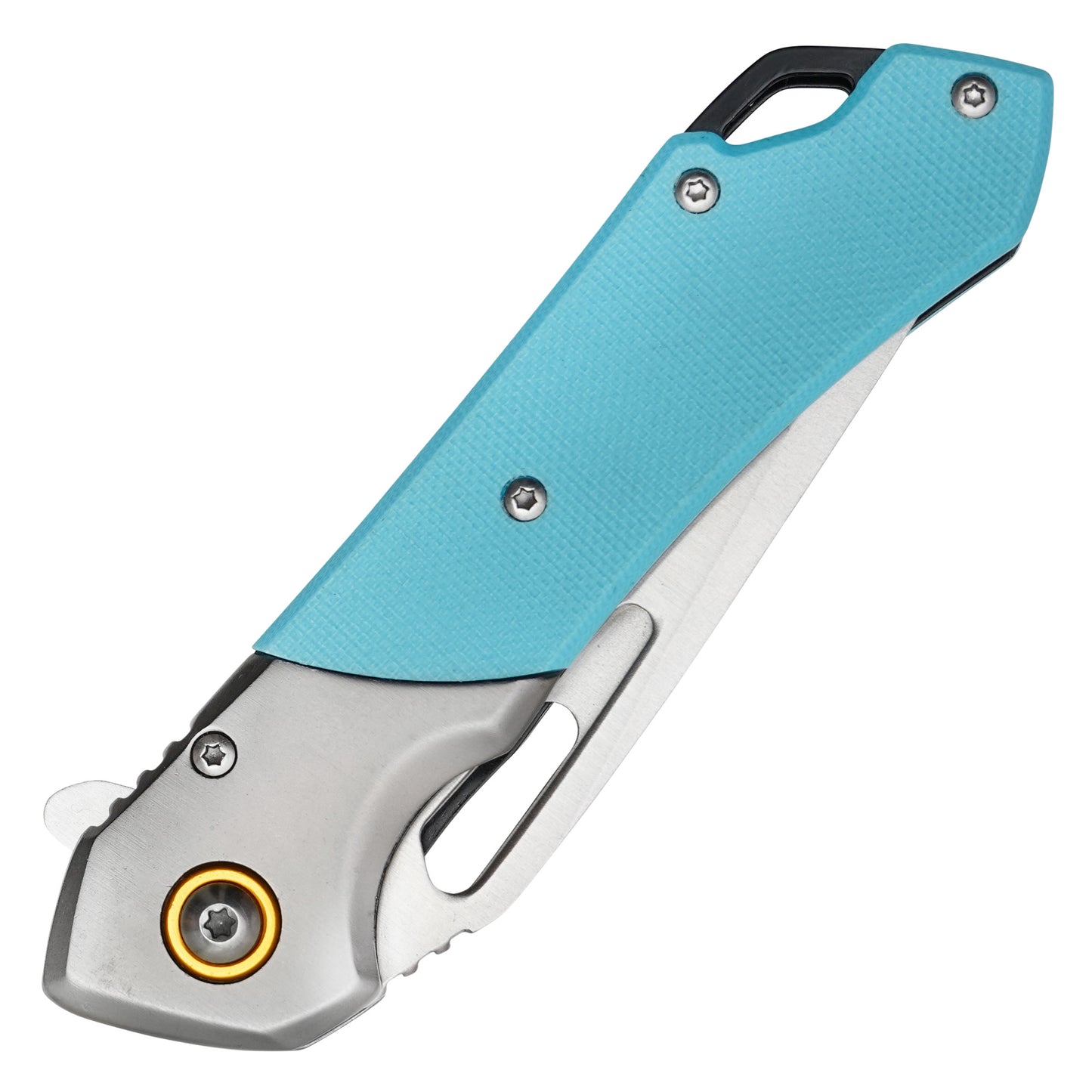 Wartech - 7.75" 2-Tone Light Blue | Spring Assisted Pocket Knife