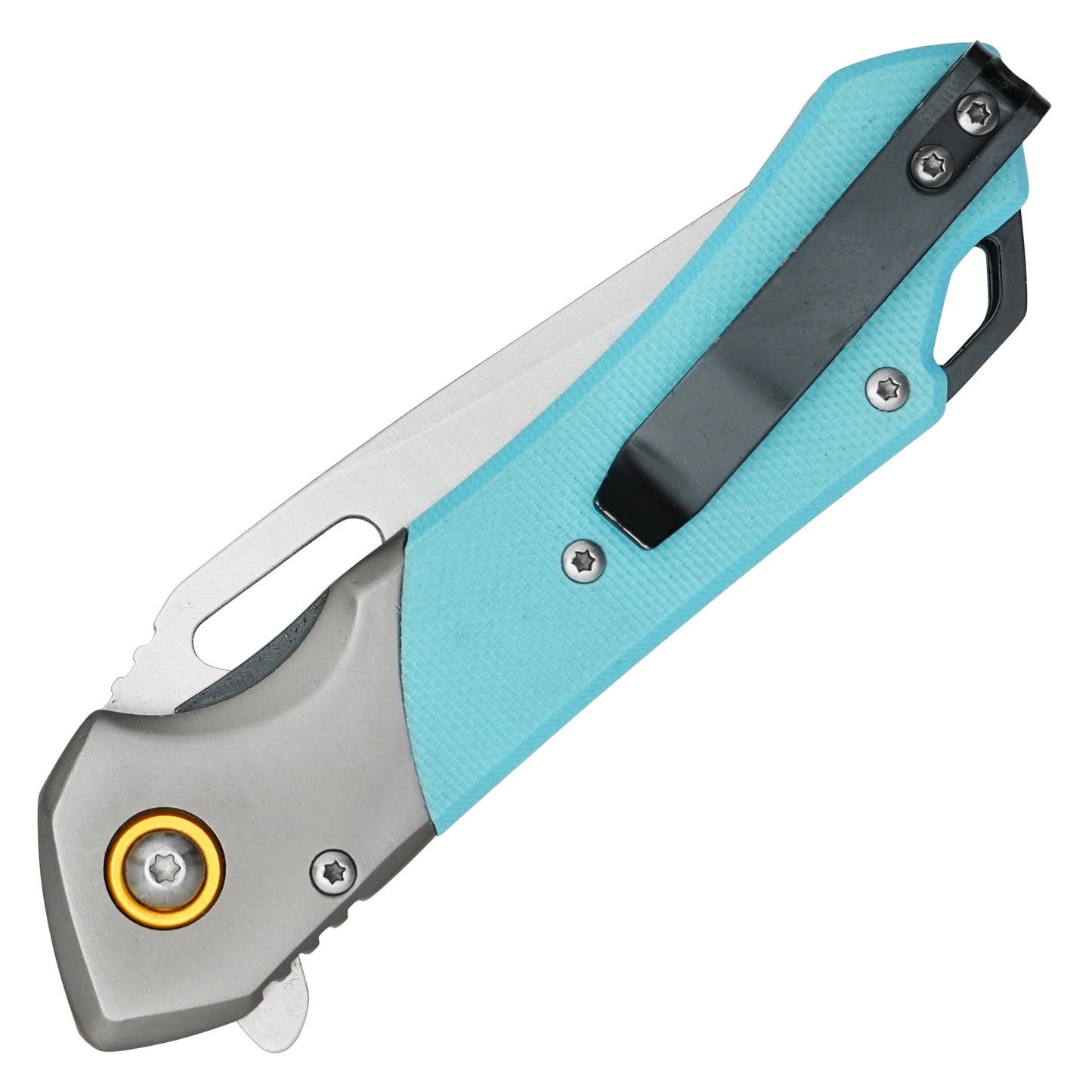 Wartech - 7.75" 2-Tone Light Blue | Spring Assisted Pocket Knife