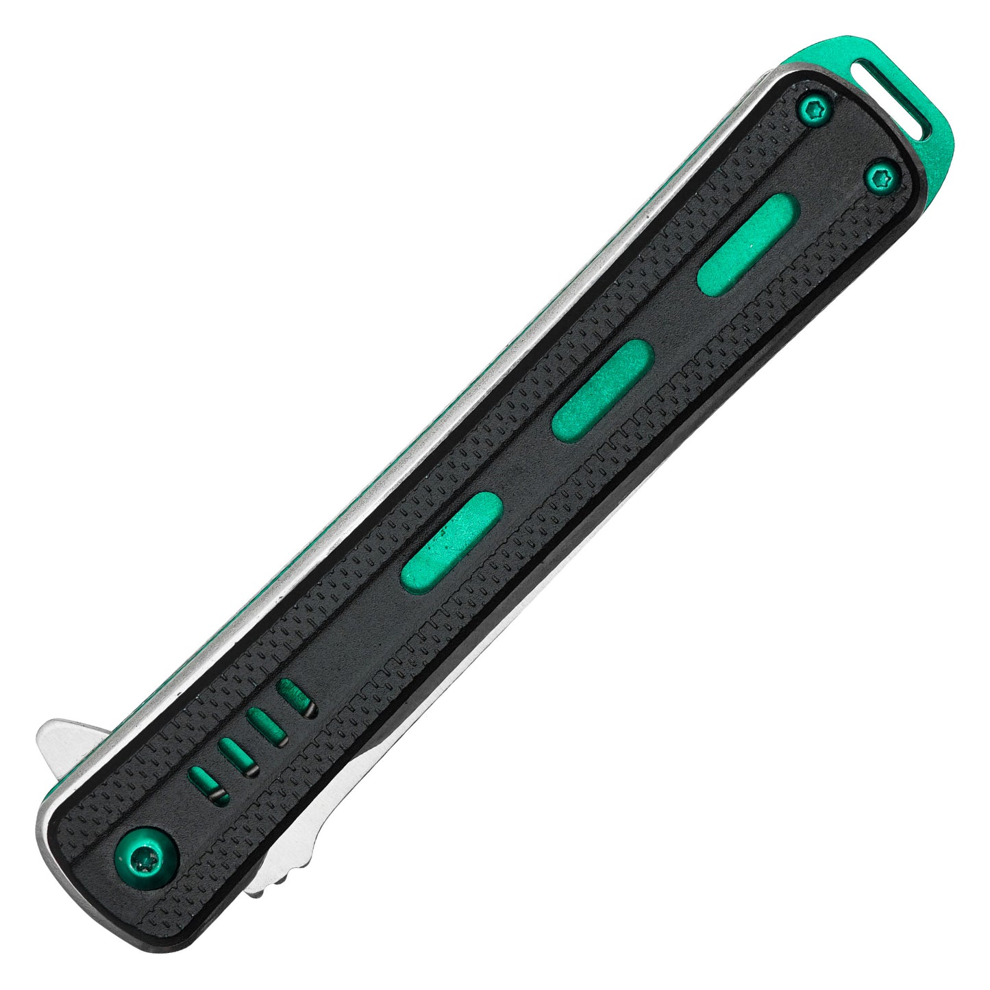 Wartech - 8.75" Slim Black & Green | Spring Assisted Pocket Knife